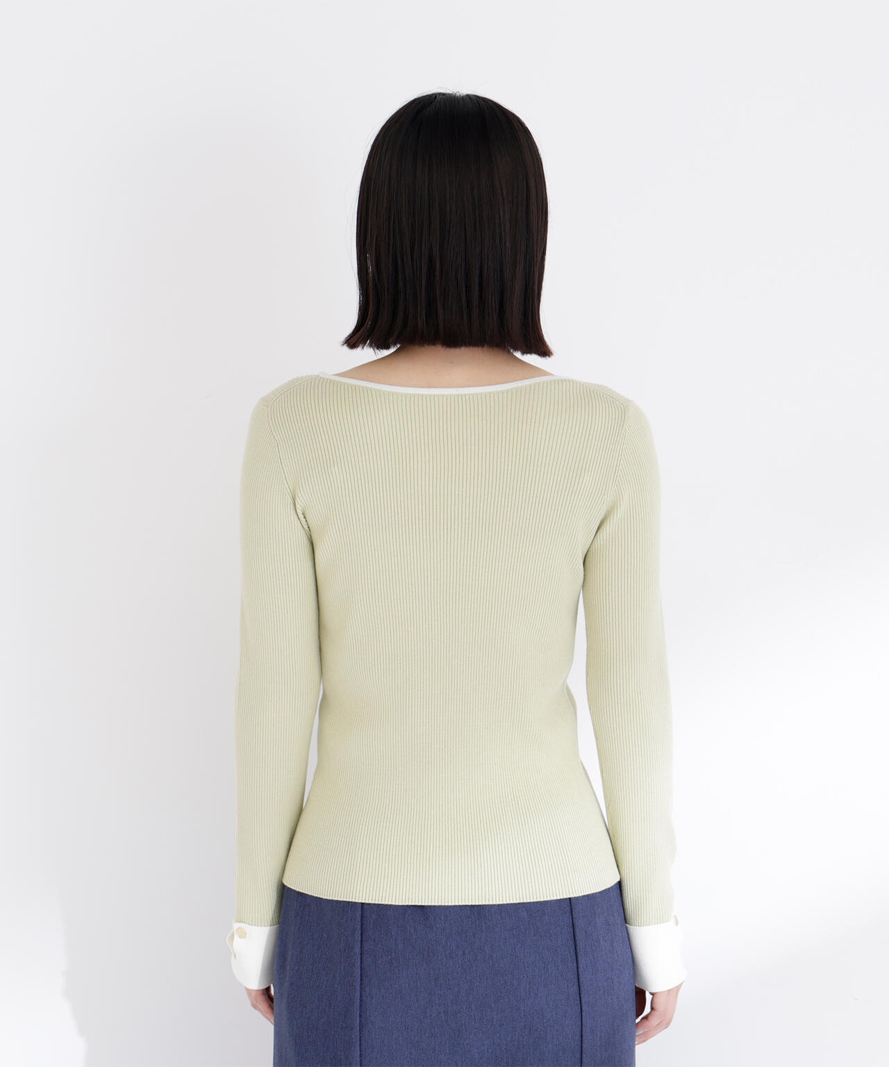 ダブルカフスニット