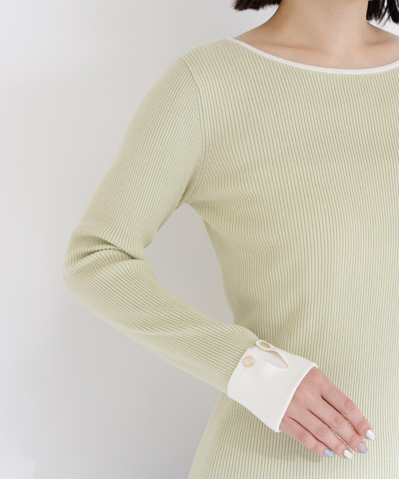 ダブルカフスニット