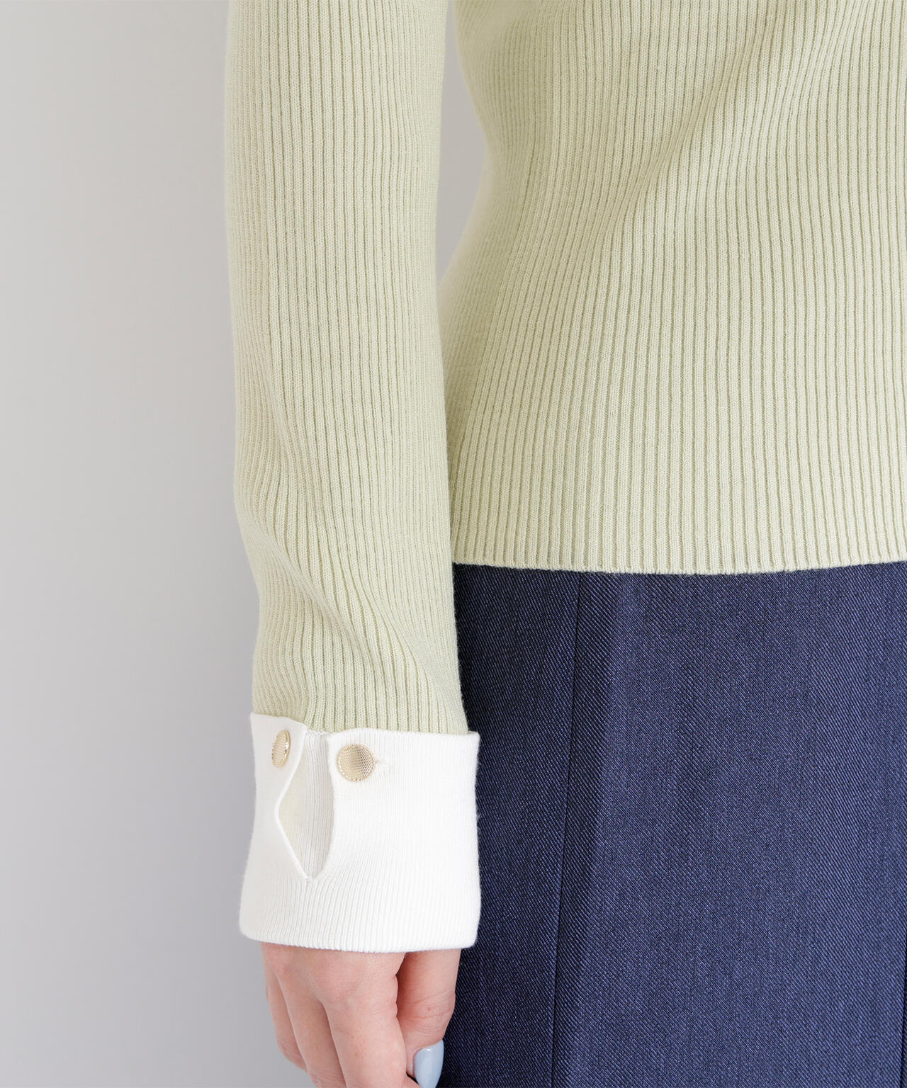 ダブルカフスニット