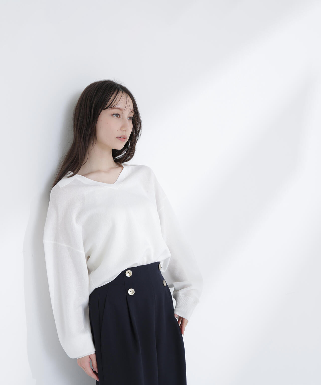 スキッパーフォルムニット