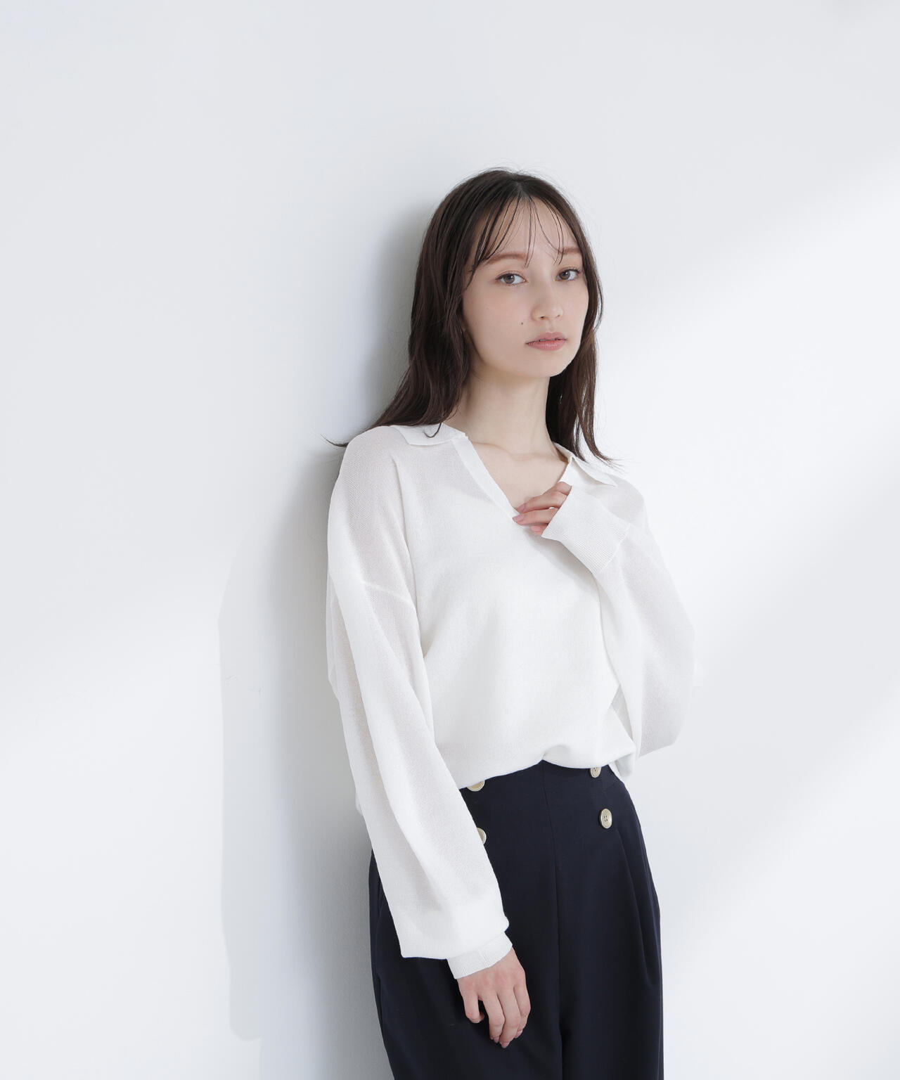 スキッパーフォルムニット