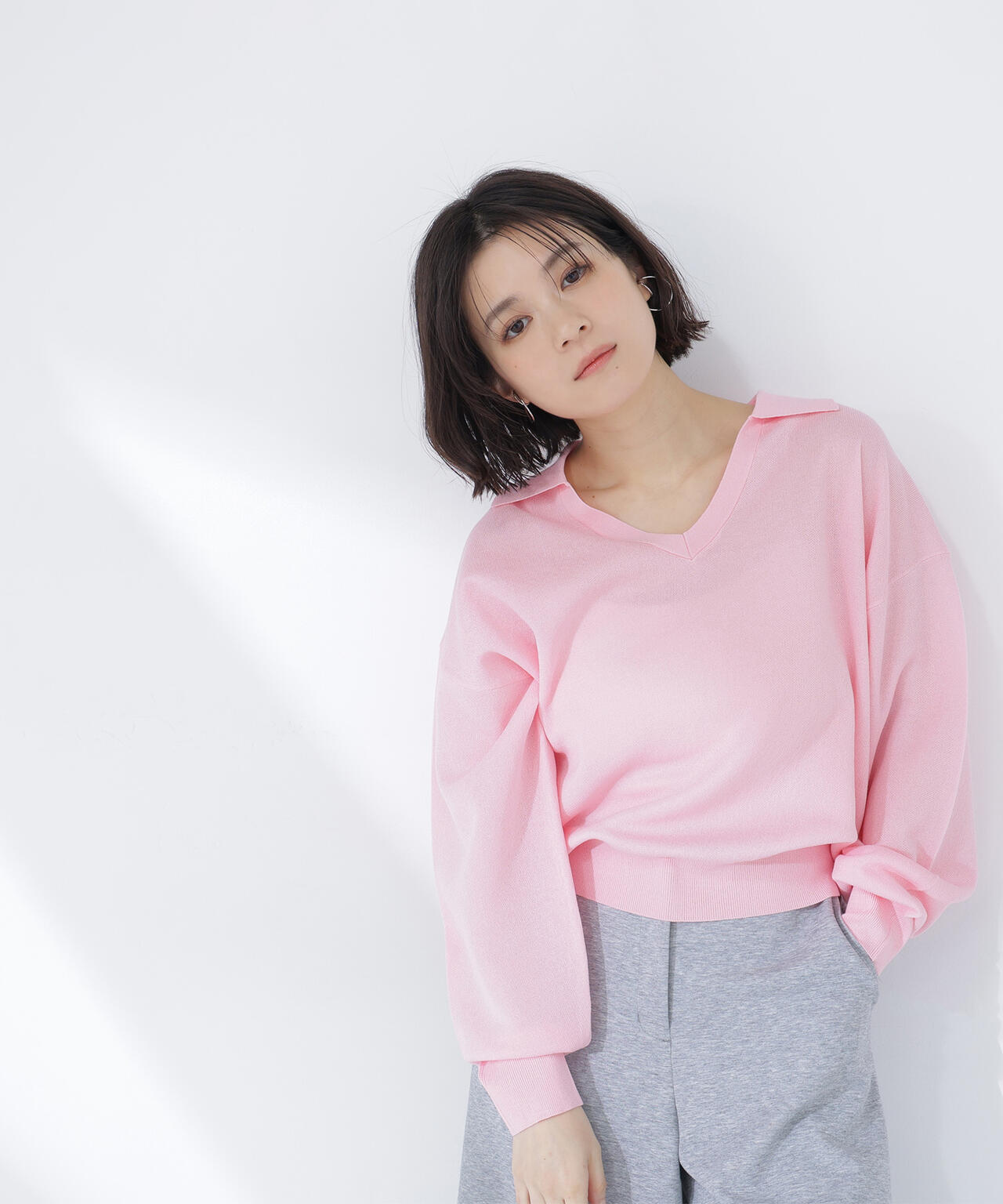 スキッパーフォルムニット