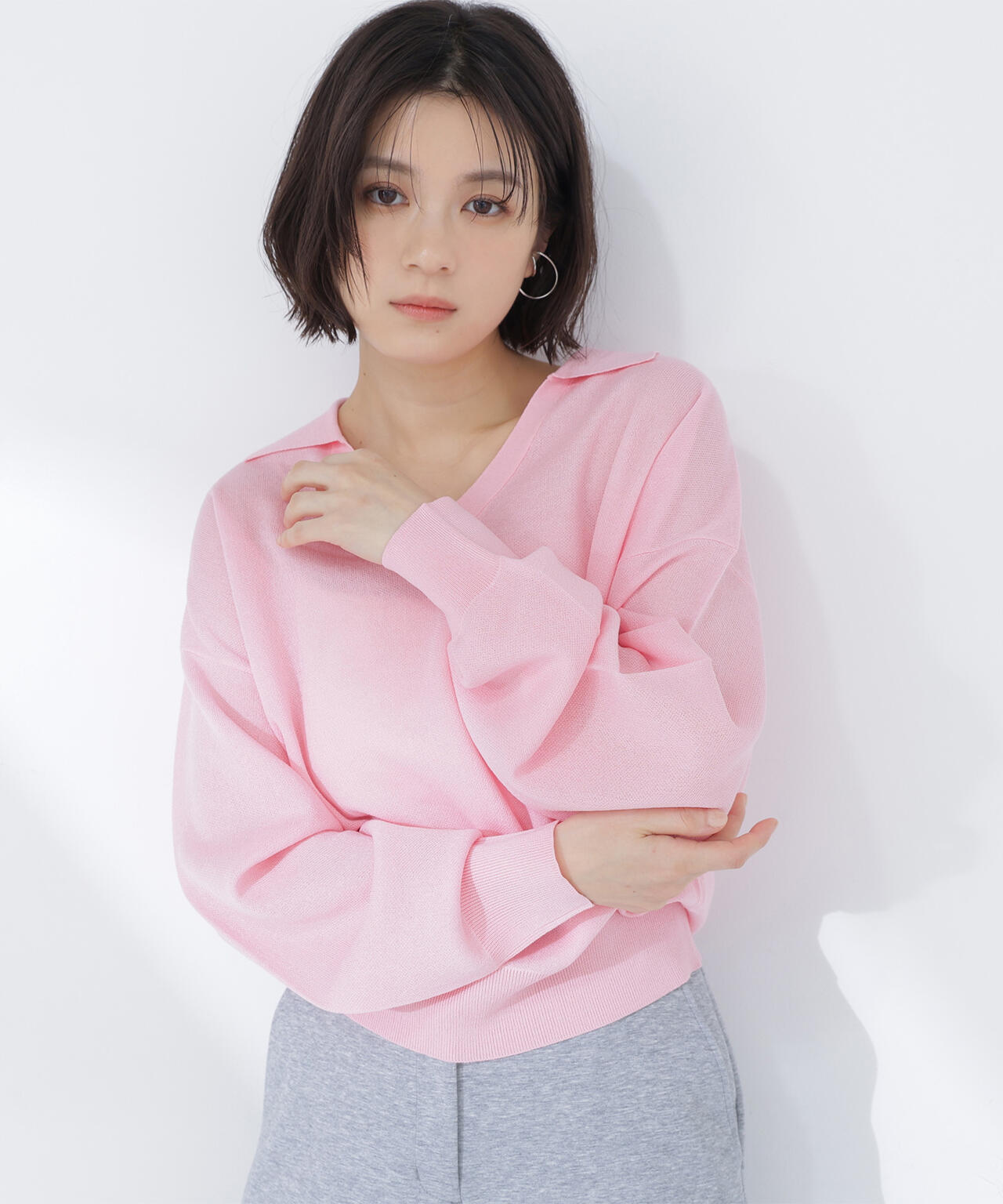 スキッパーフォルムニット