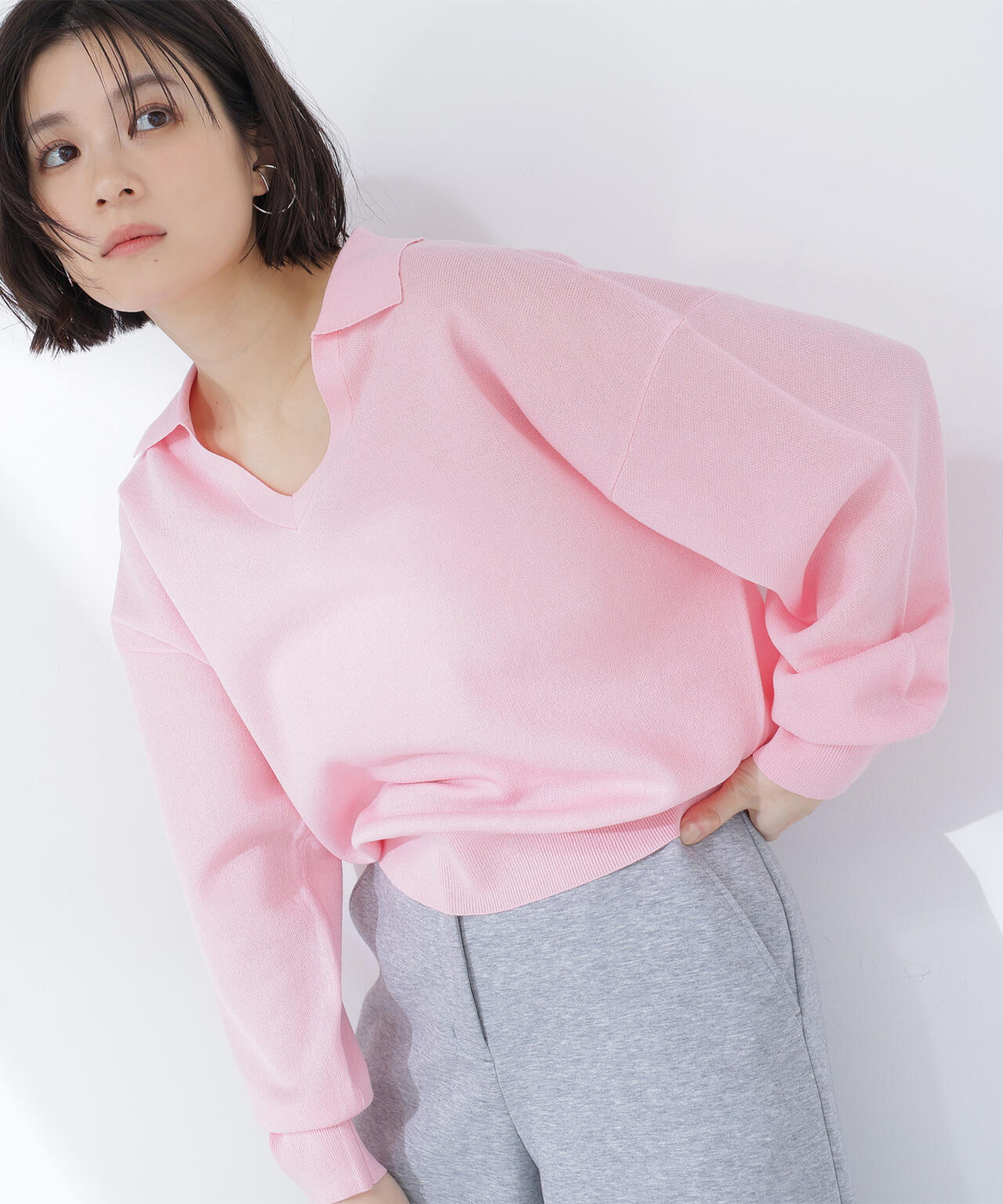 スキッパーフォルムニット