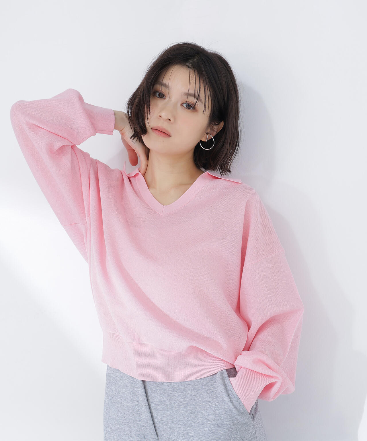 スキッパーフォルムニット