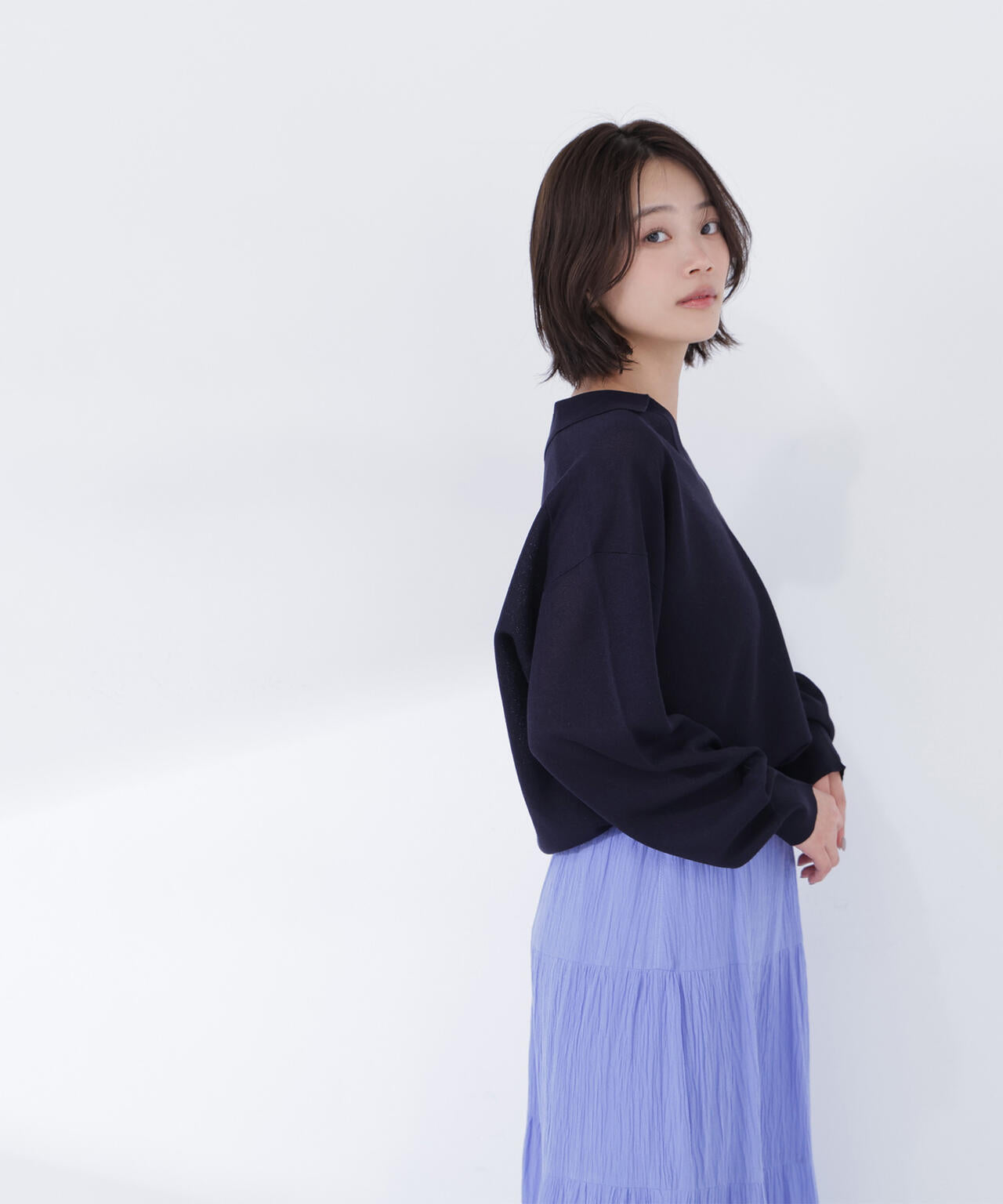 スキッパーフォルムニット