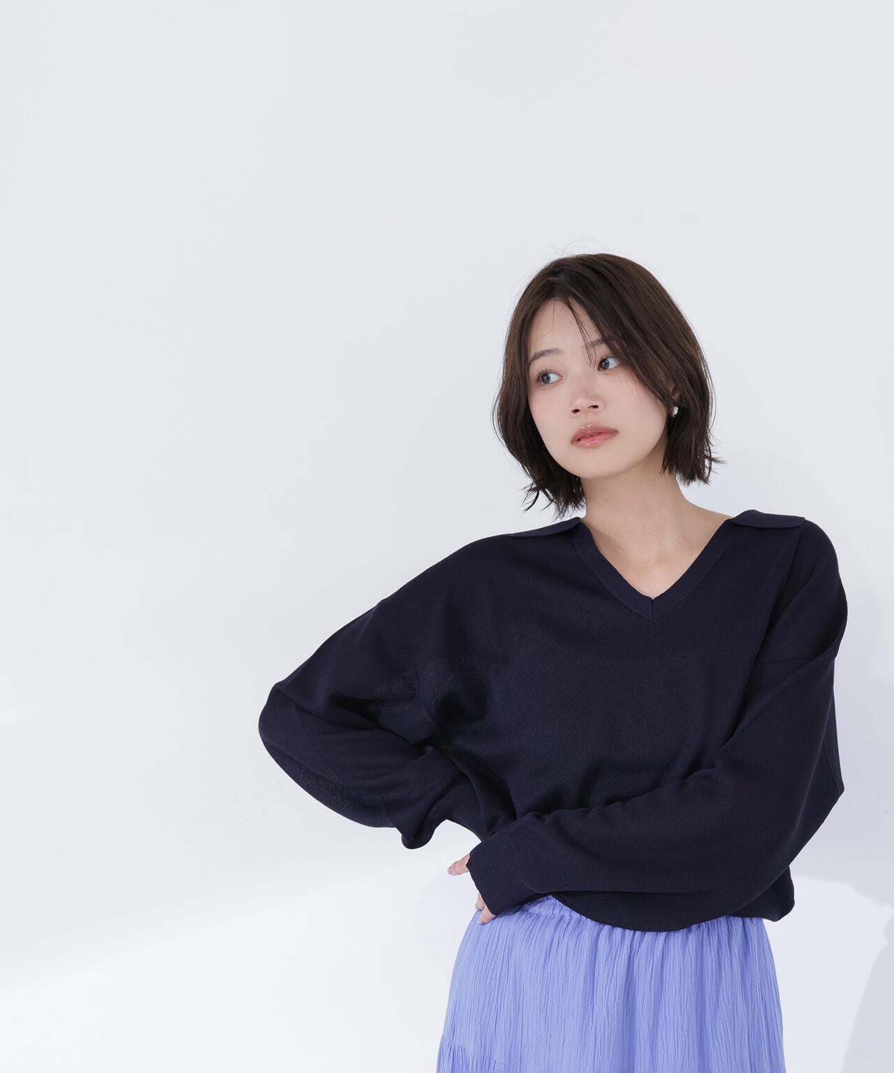 スキッパーフォルムニット