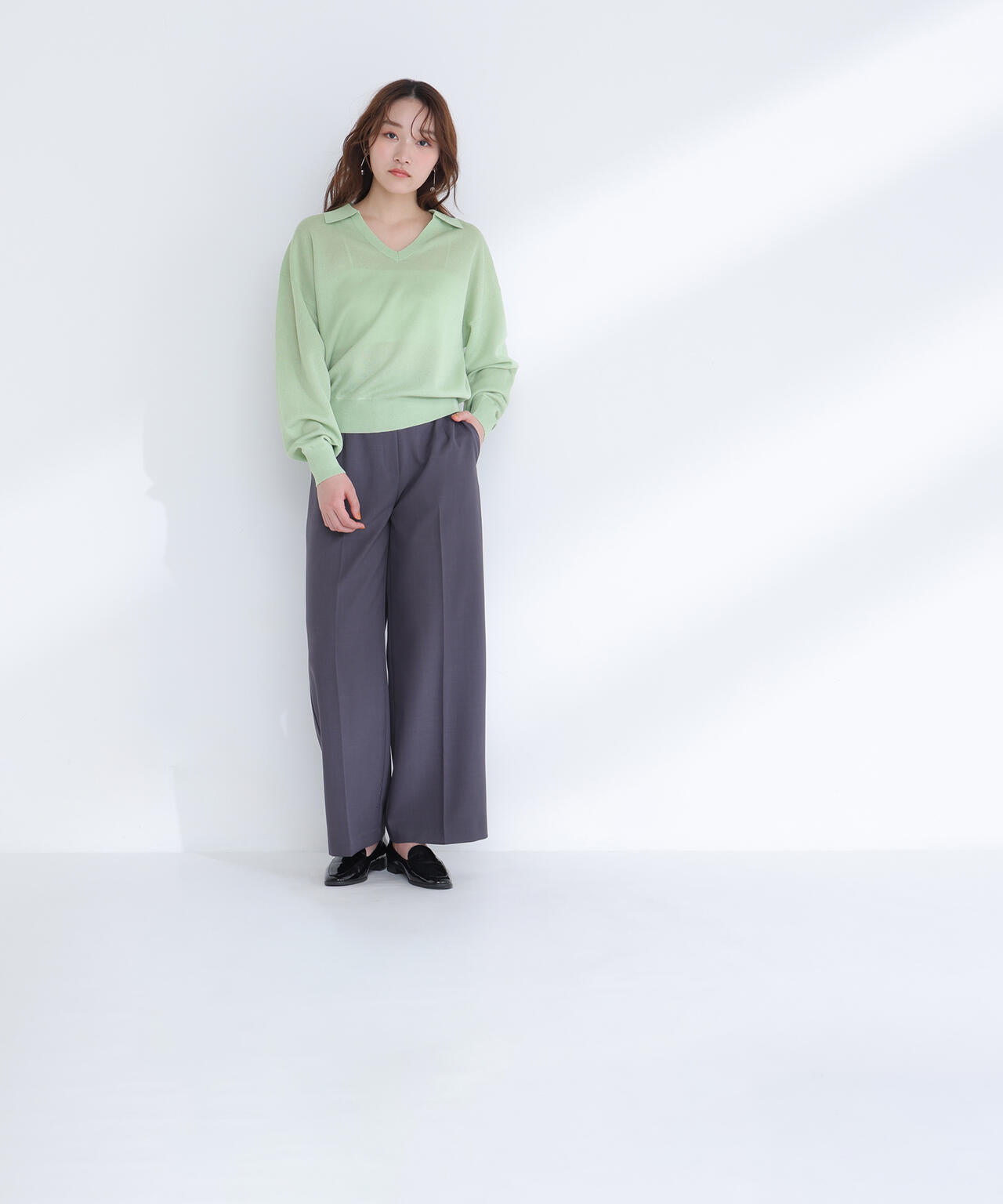 スキッパーフォルムニット