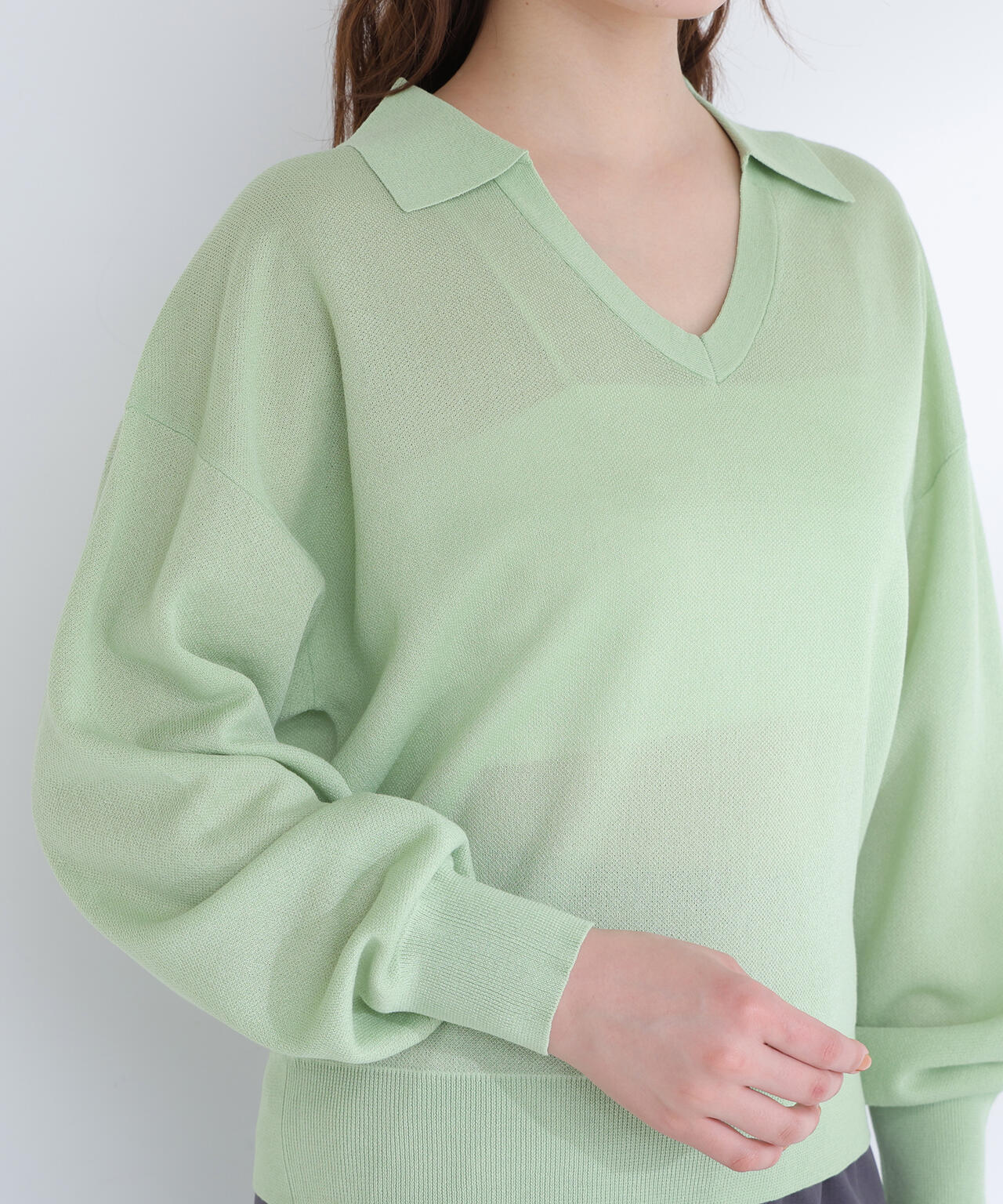 スキッパーフォルムニット