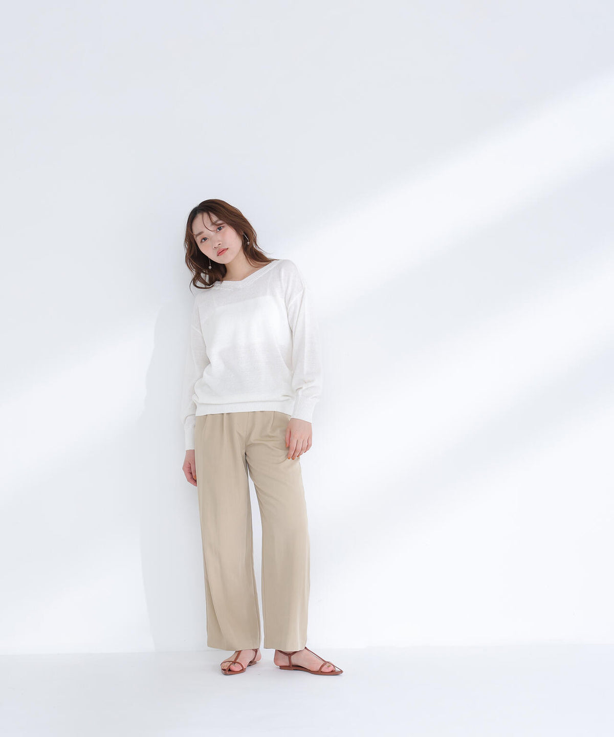 ドライタッチ2wayネックニット