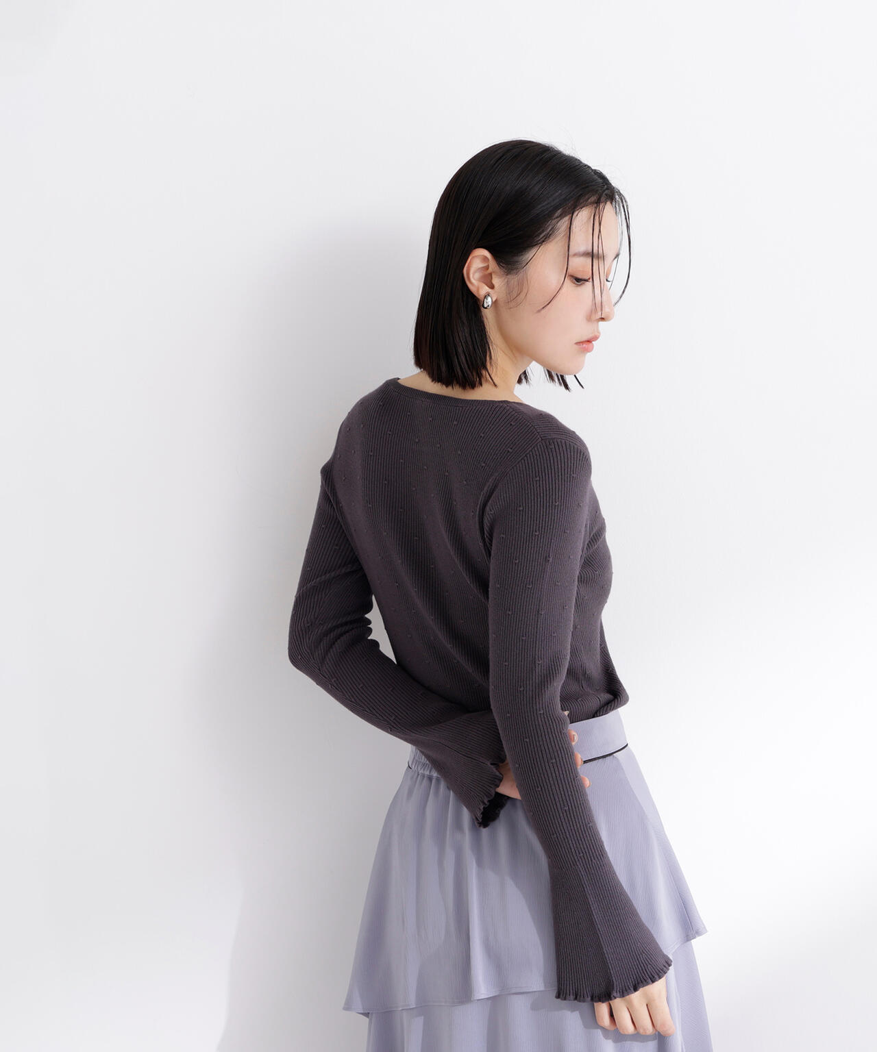 ドットジャガードニット