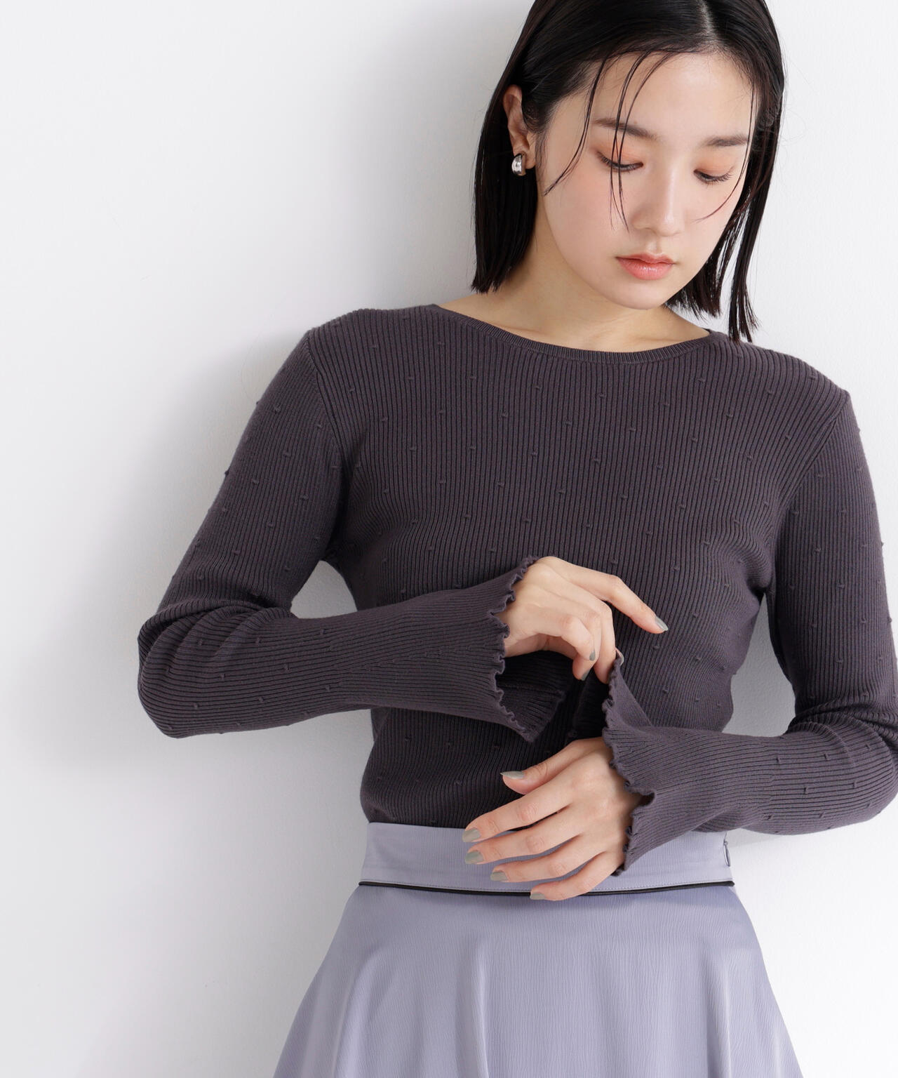 ドットジャガードニット