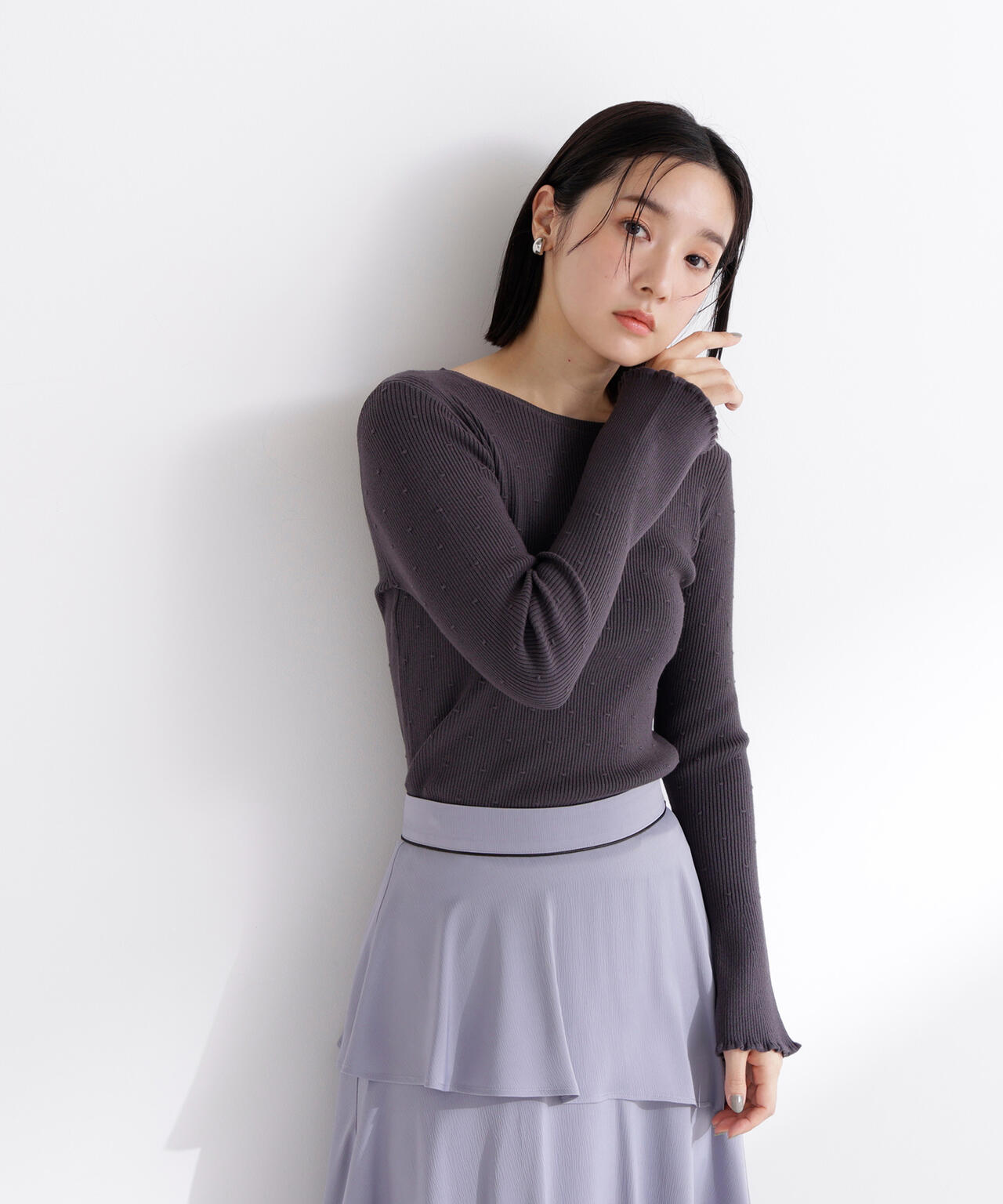 ドットジャガードニット