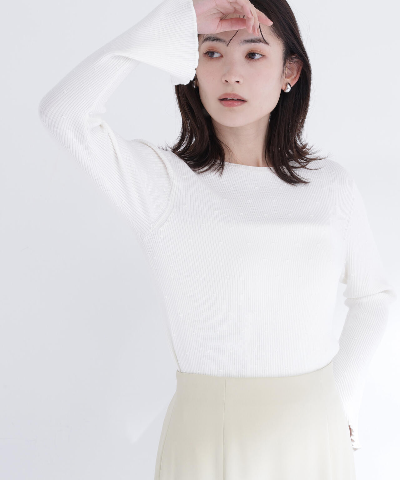 ドットジャガードニット