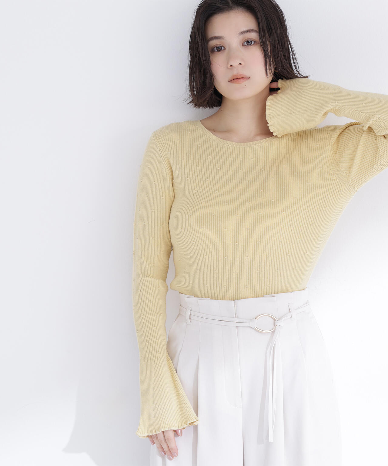 ドットジャガードニット