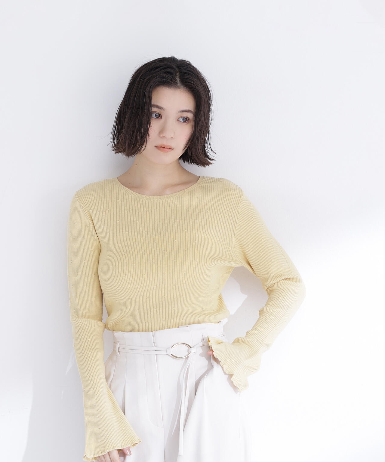 ドットジャガードニット