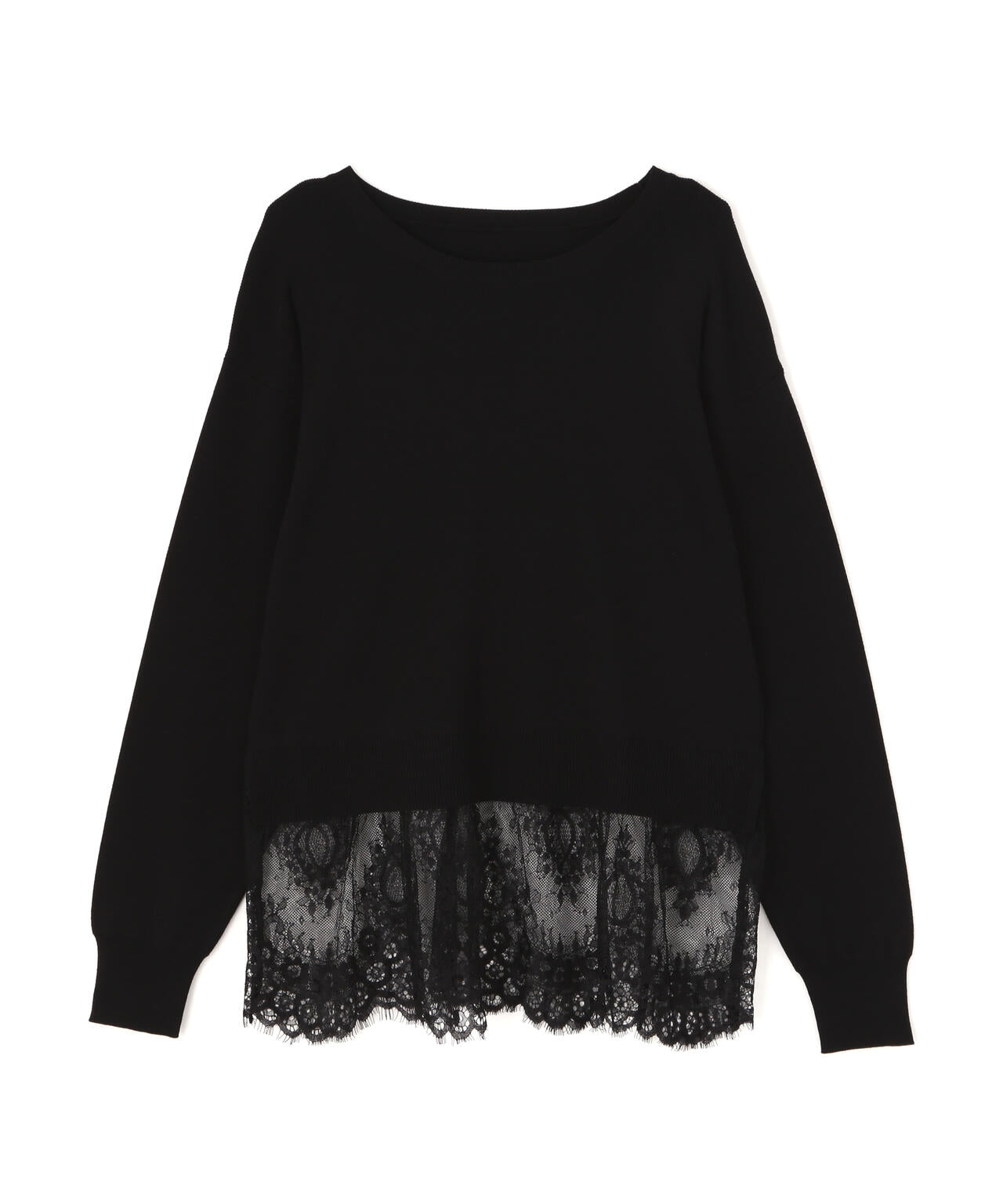 レースドッキングニット