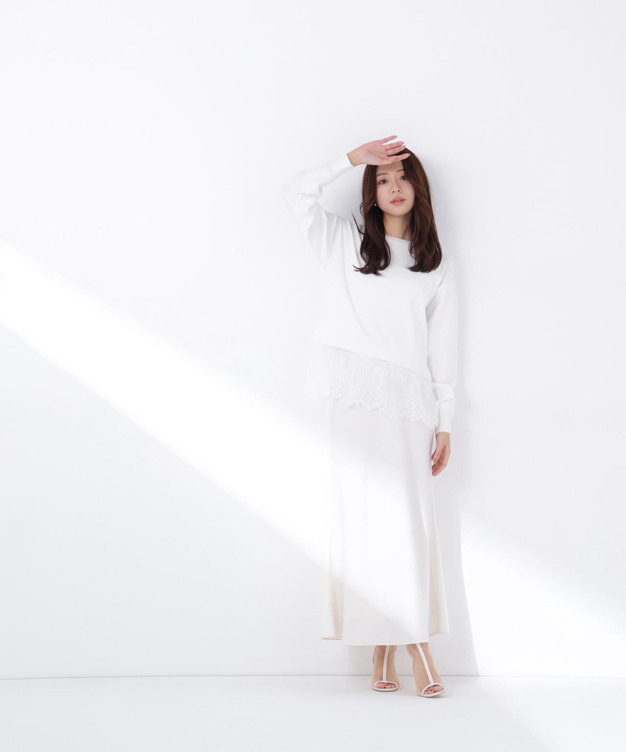 レースドッキングニット