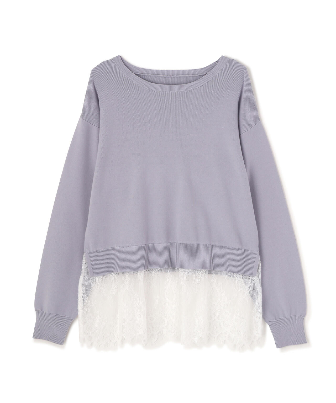 レースドッキングニット