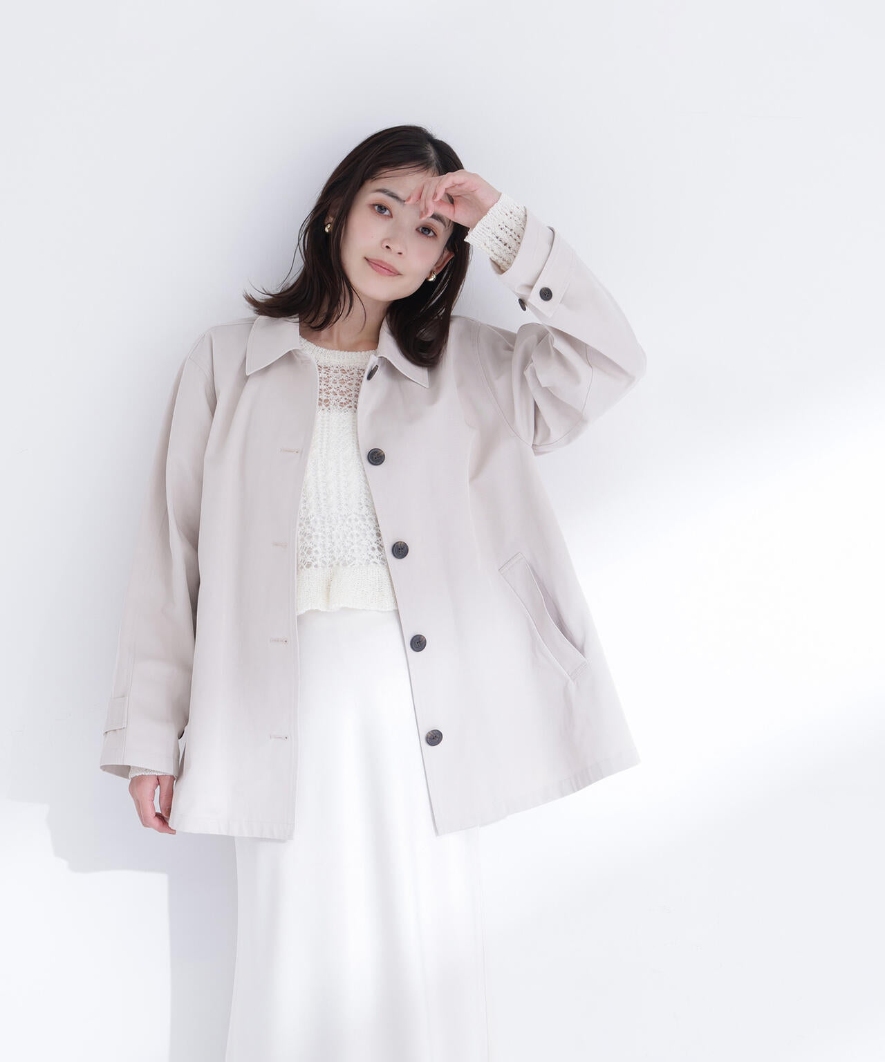 【sweet4月号掲載】【WEB限定商品】クロップドレースメッシュニット