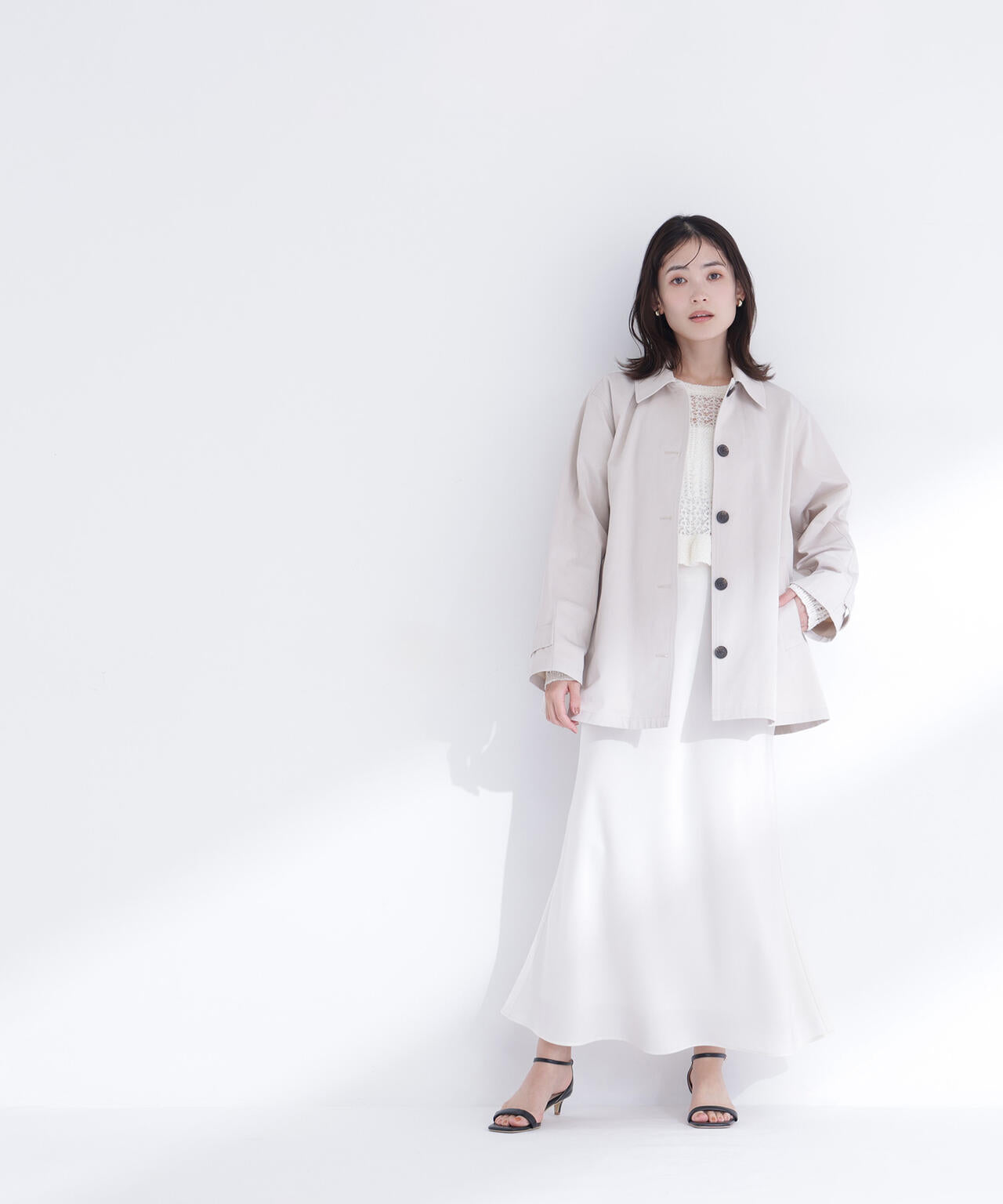 【sweet4月号掲載】【WEB限定商品】クロップドレースメッシュニット