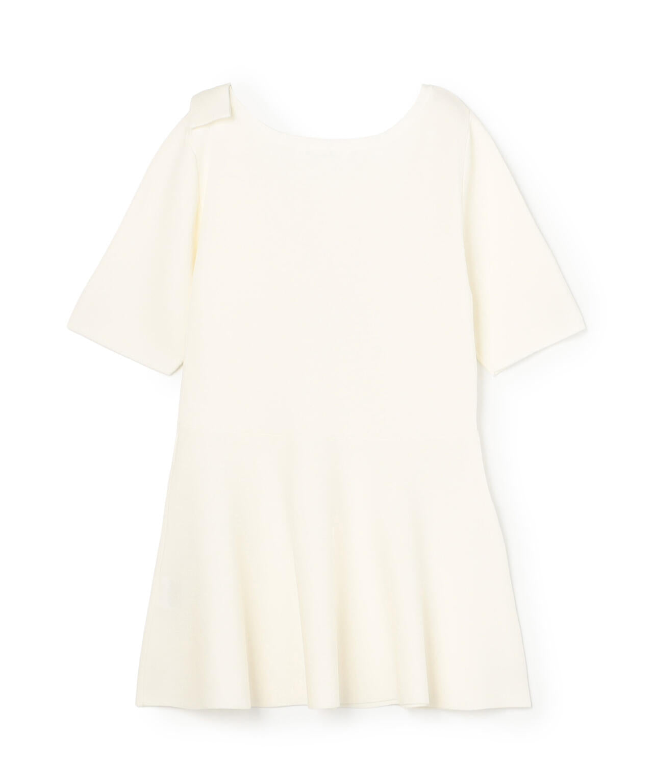 【6/5~6/7 オンライン限定2buy10%OFF対象】サイドリボンペプラムニット