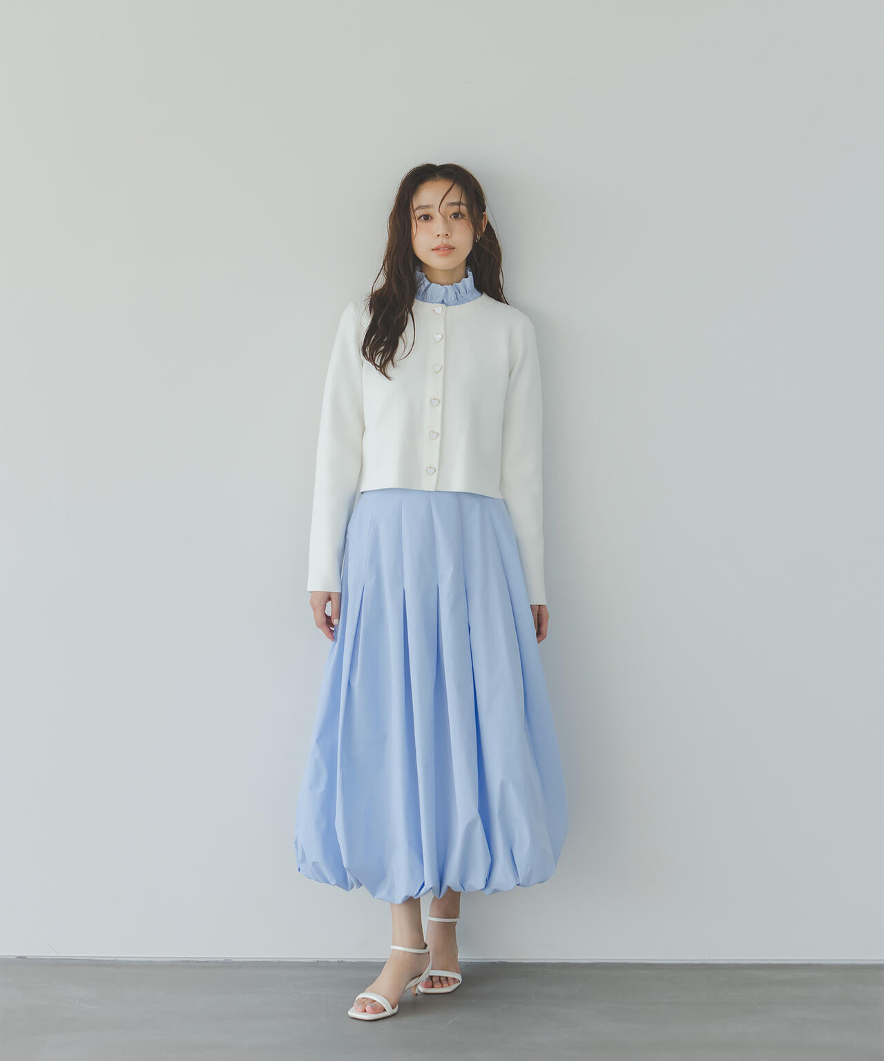 ハートボタンニットジャケット