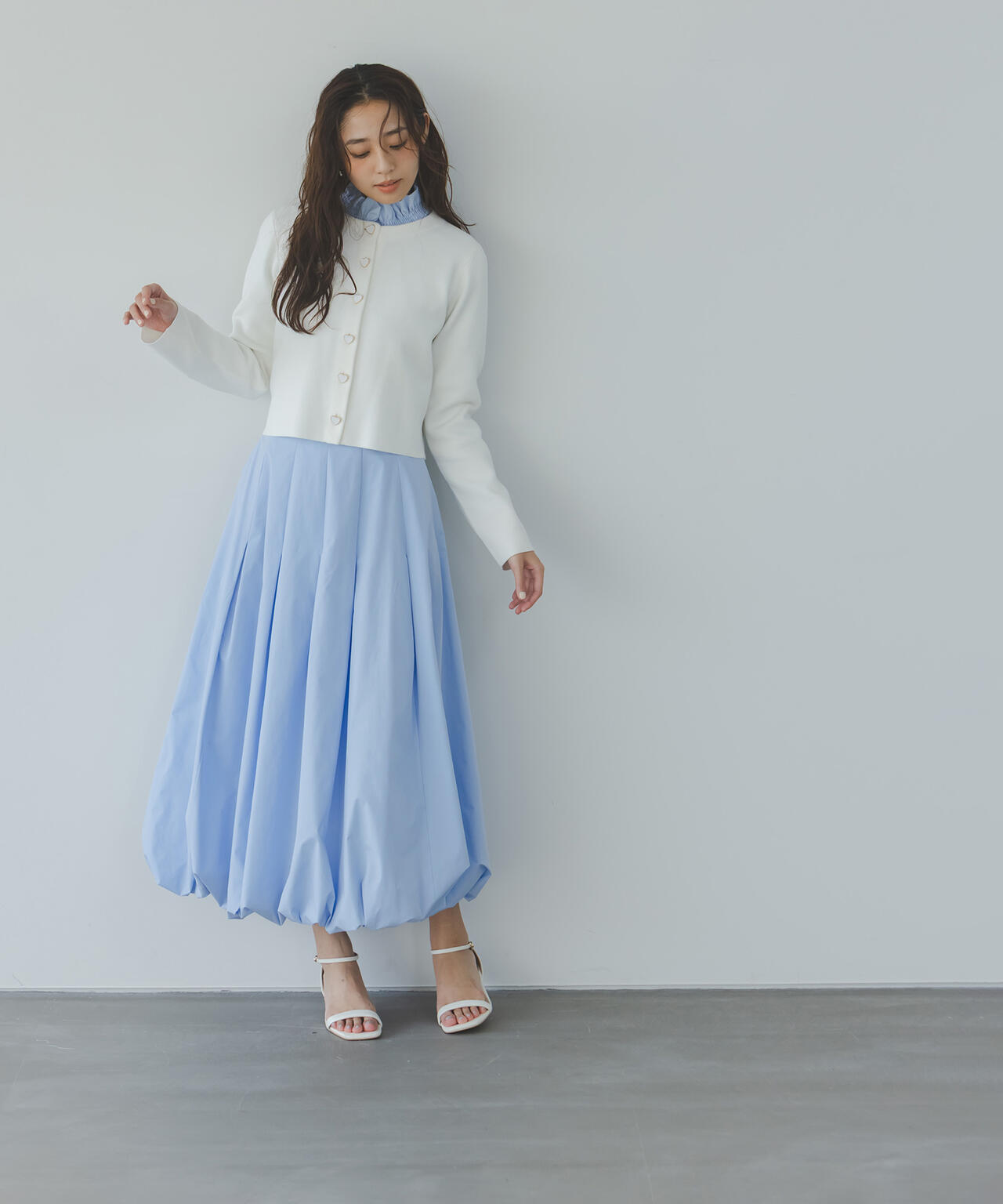 ハートボタンニットジャケット