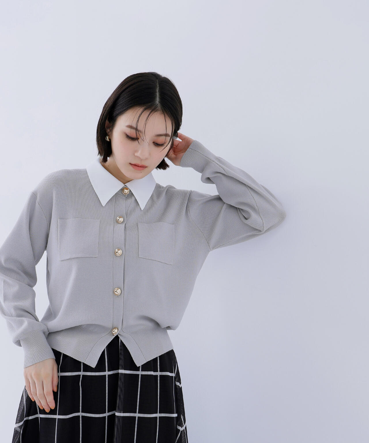 【一部店舗・mix.tokyo 限定カラー:ピンク】2wayカラーニットカーディガン