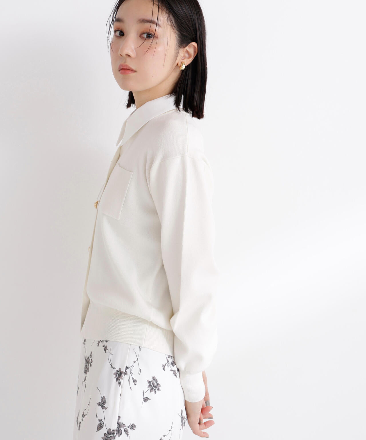 <CLASSY.掲載>2wayカラーニットカーディガン