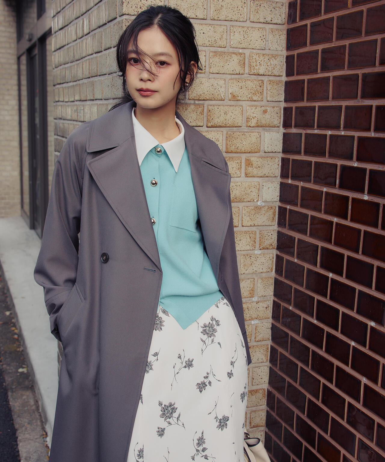 2wayカラーニットカーディガン