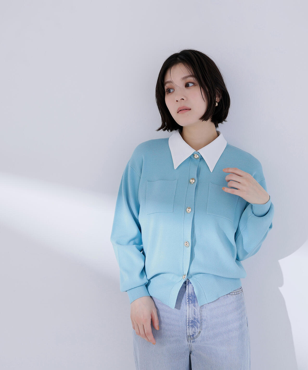 【一部店舗・mix.tokyo 限定カラー:ピンク】2wayカラーニットカーディガン