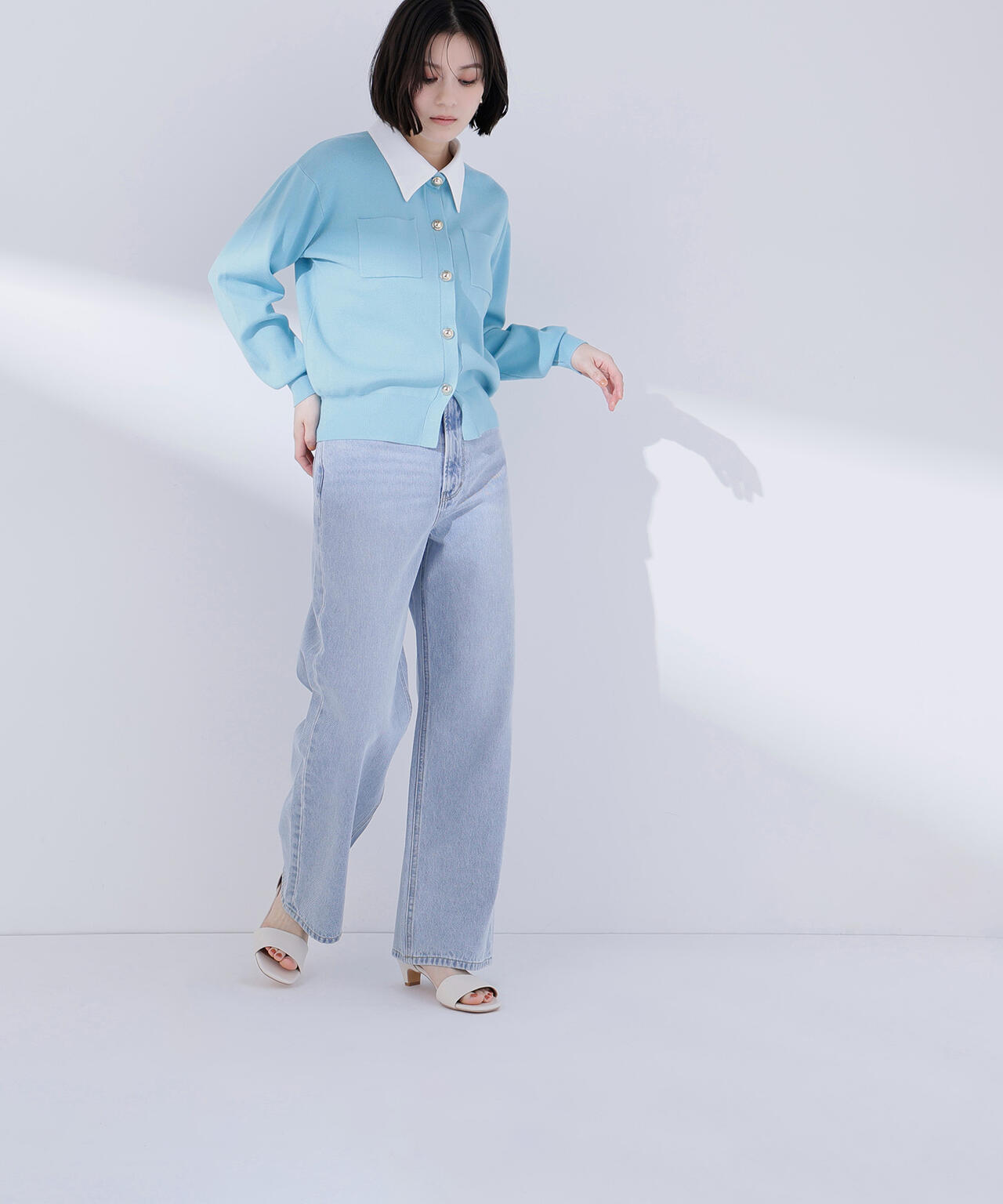 【一部店舗・mix.tokyo 限定カラー:ピンク】2wayカラーニットカーディガン