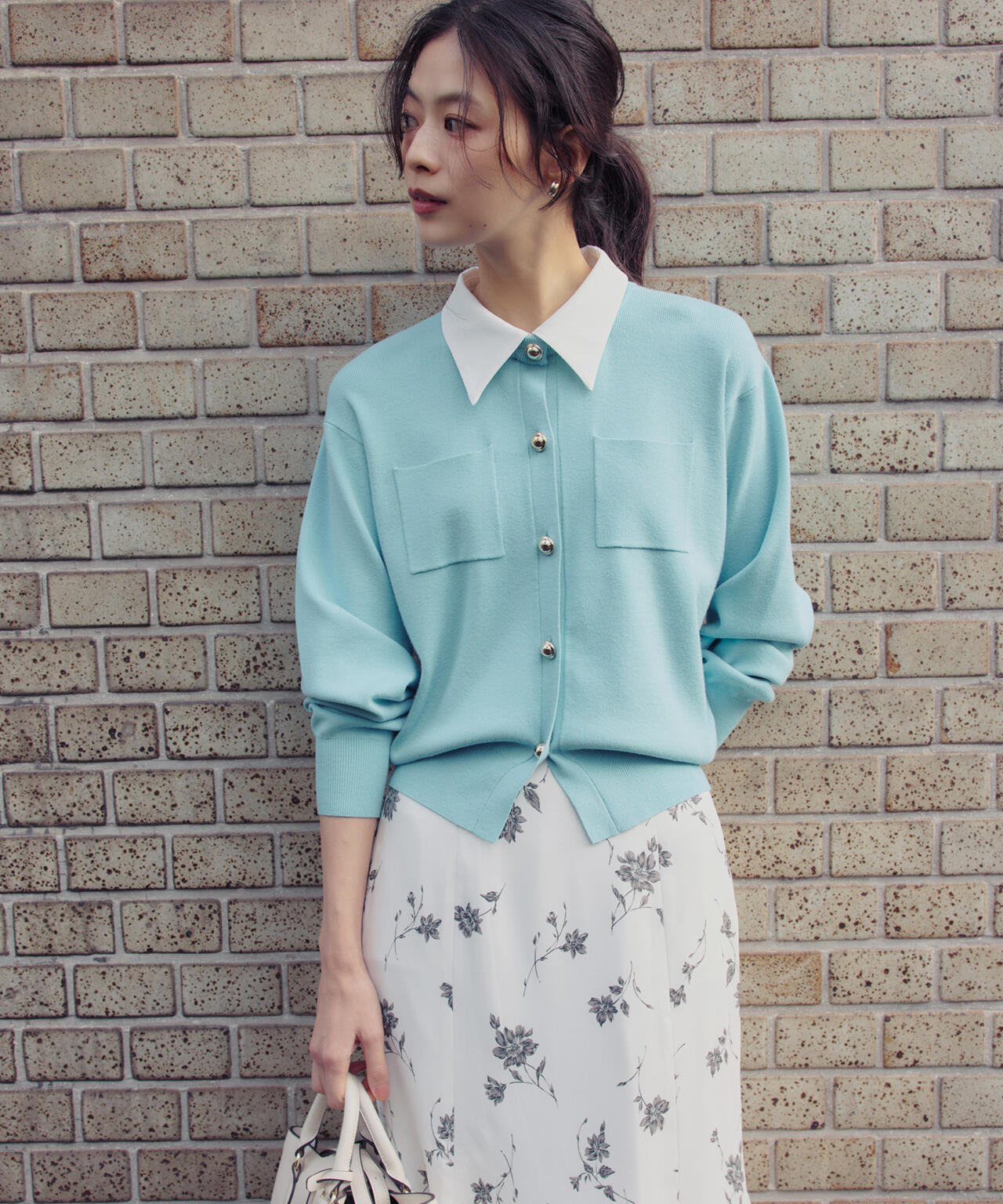 【一部店舗・mix.tokyo 限定カラー:ピンク】2wayカラーニットカーディガン