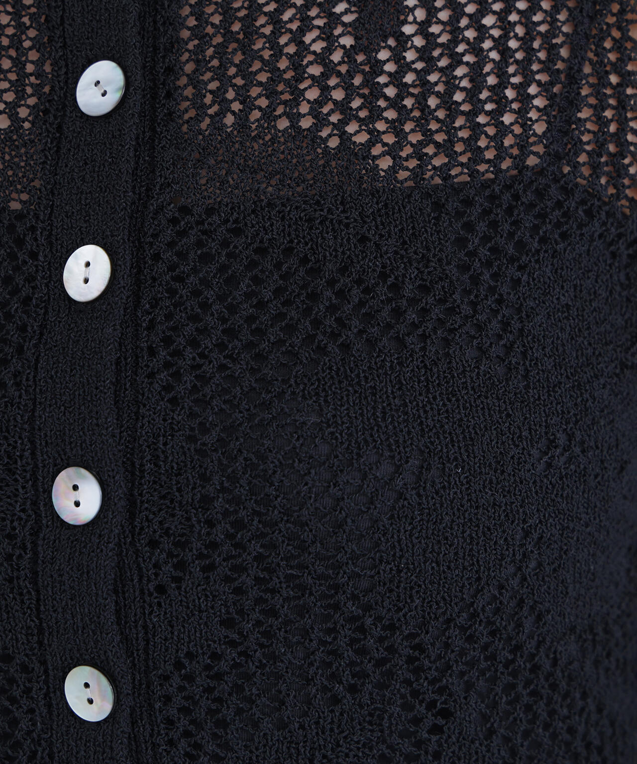 フラワーレースペプラムニット