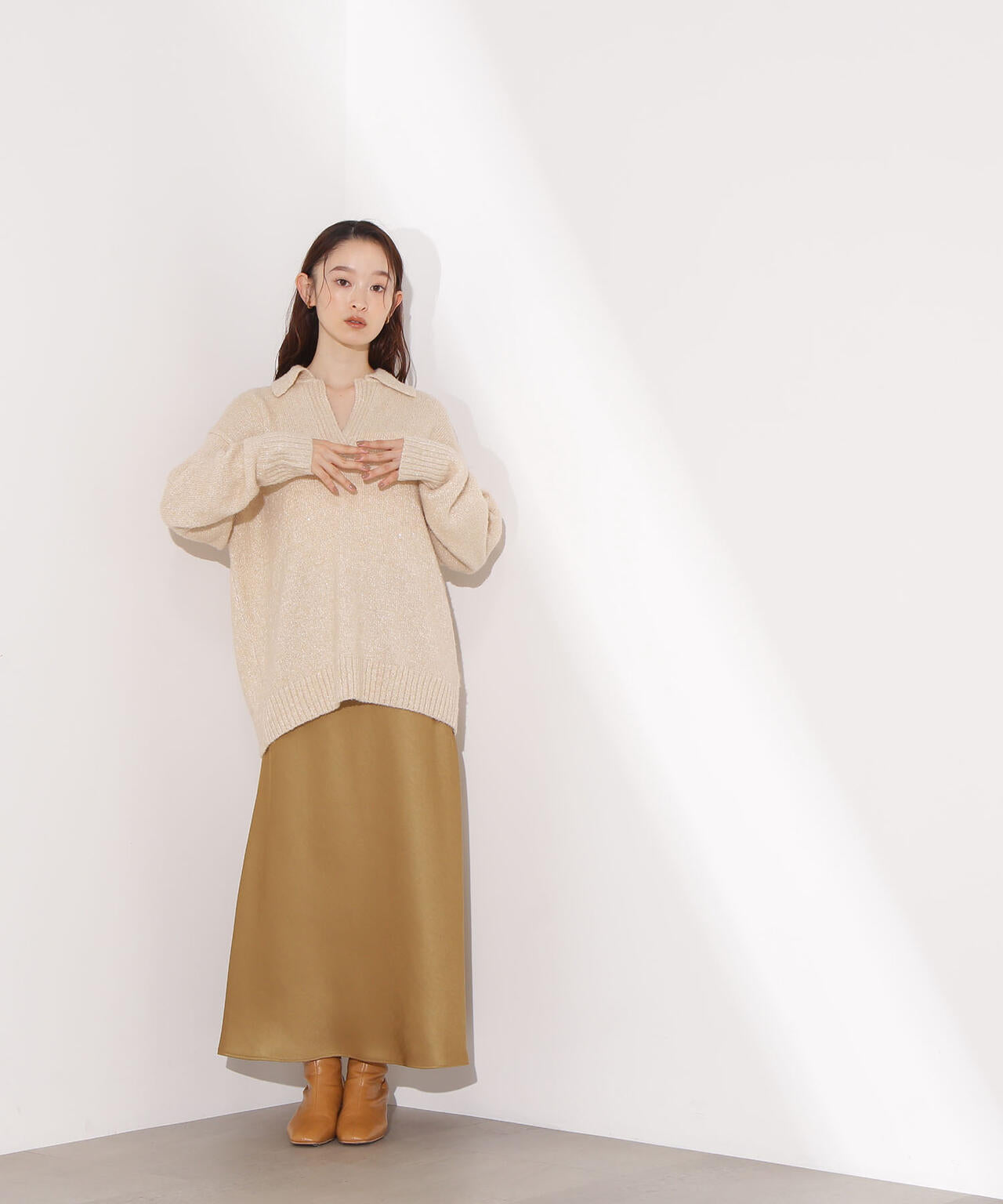 スパンコールスキッパーニット