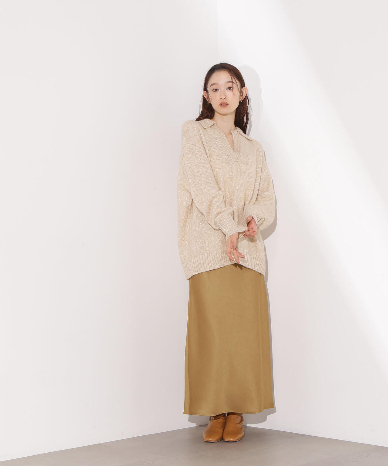 スパンコールスキッパーニット