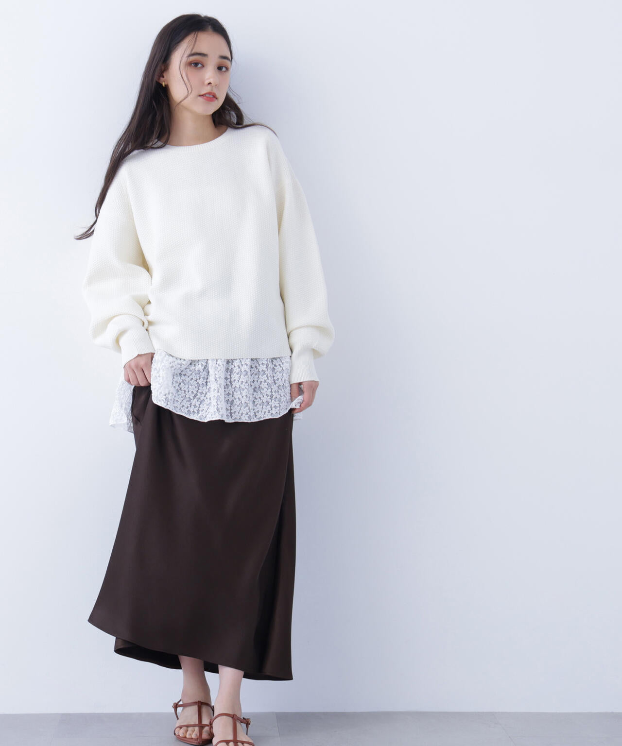 鹿の子オーバーニット