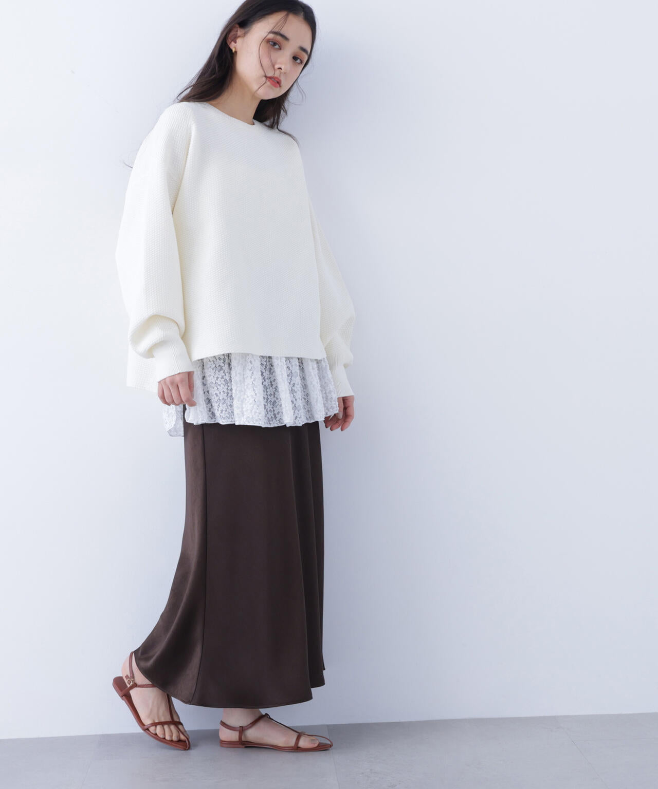 鹿の子オーバーニット