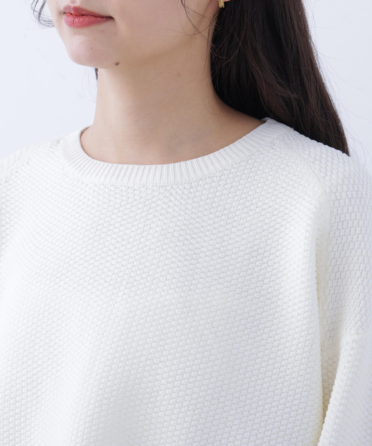 鹿の子オーバーニット