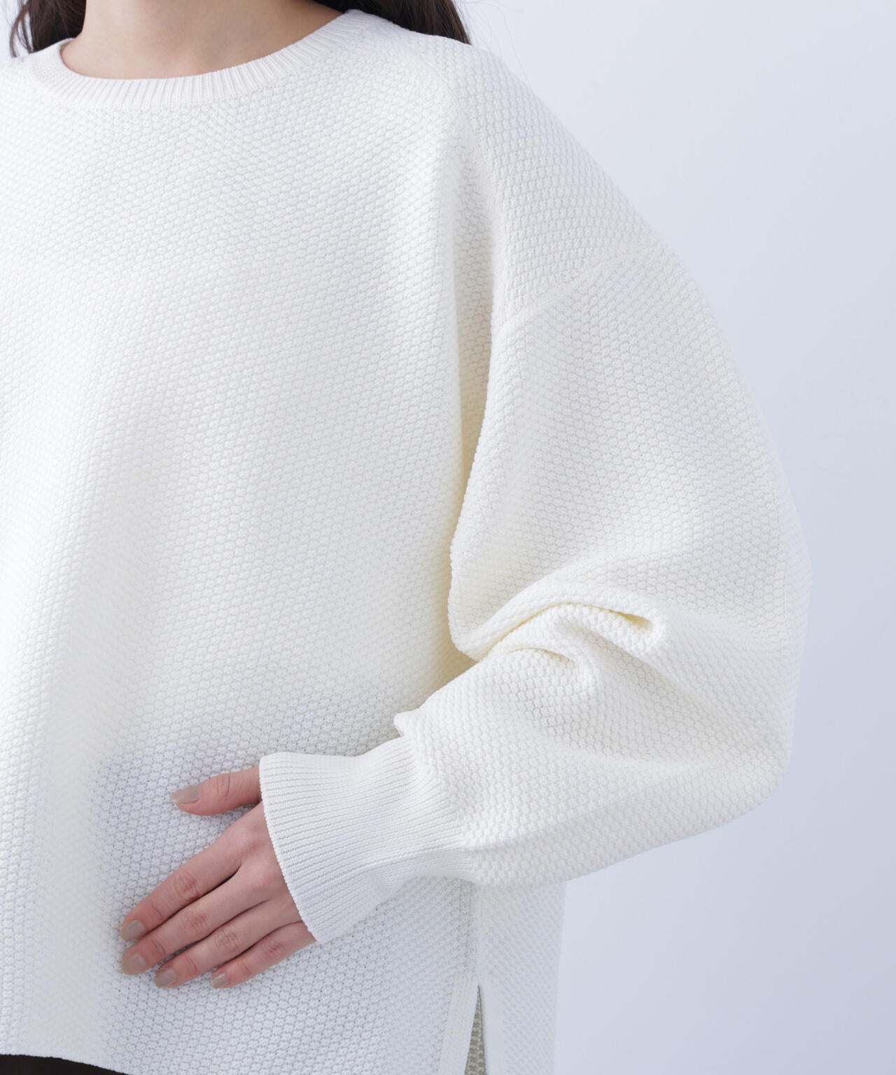 鹿の子オーバーニット