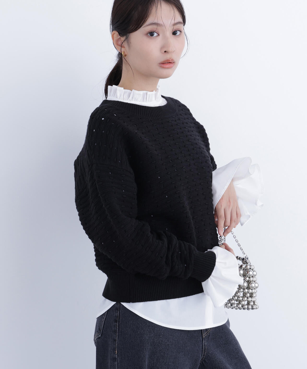 アイレットニットプルオーバー