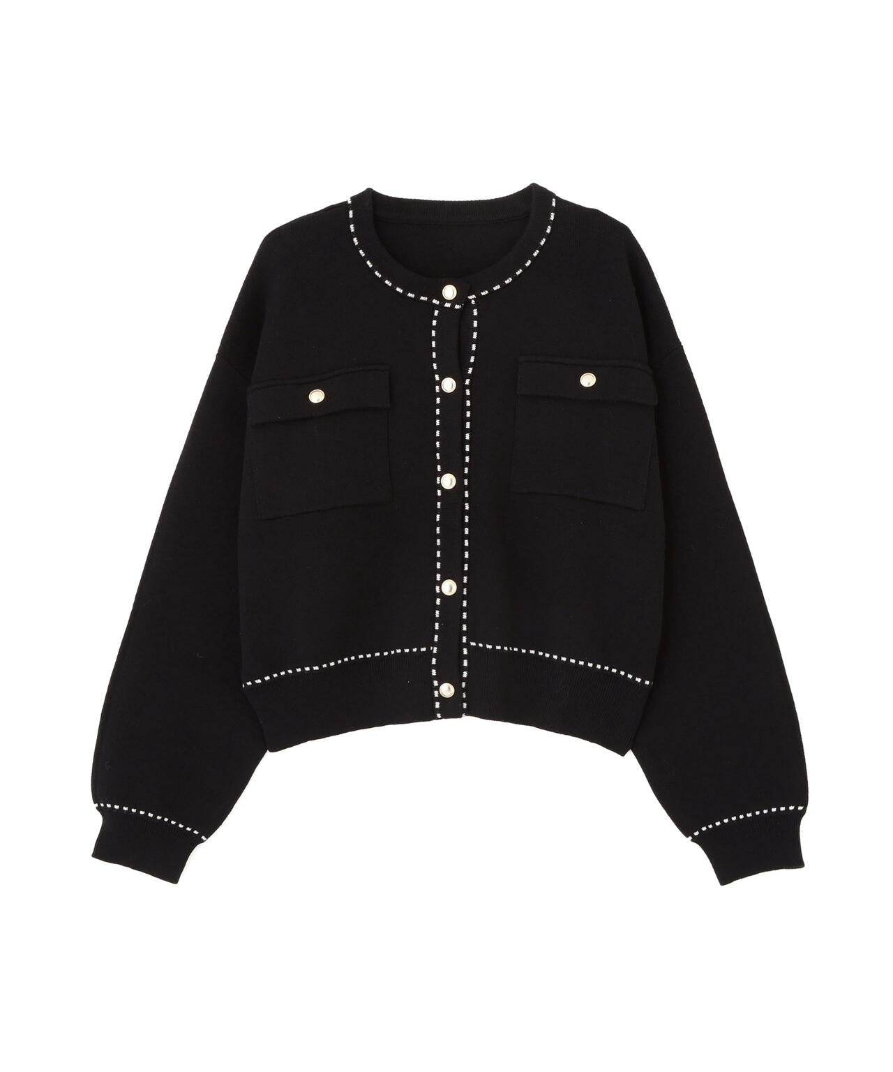 ステッチニットジャケット