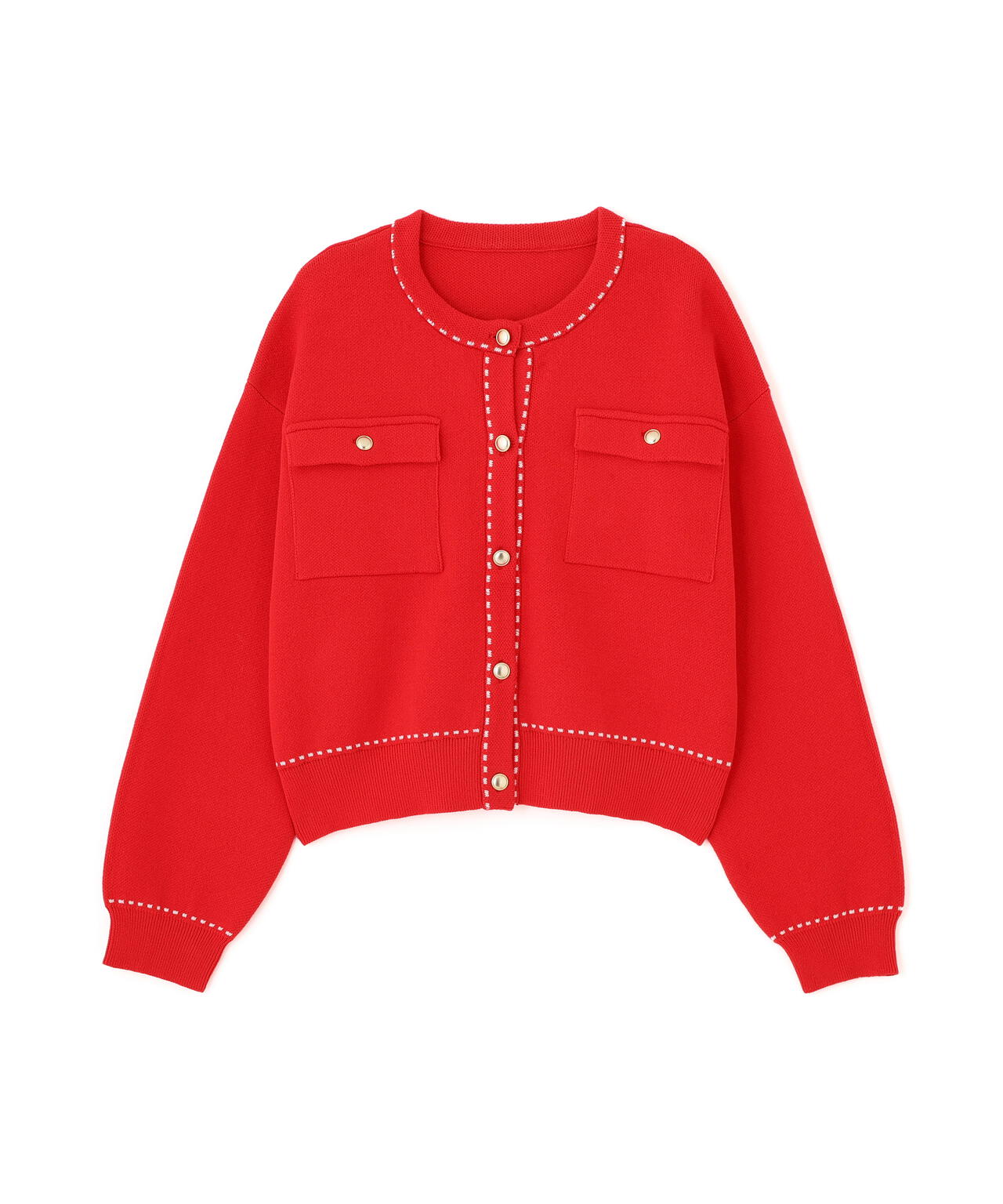 ステッチニットジャケット