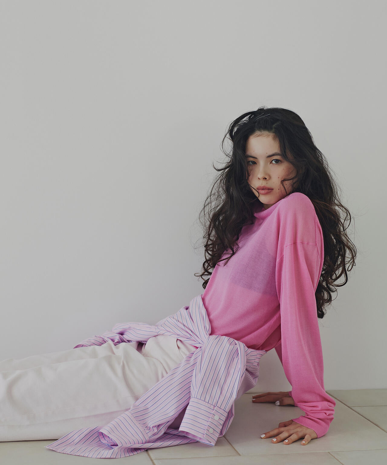 シアーボクシーニット