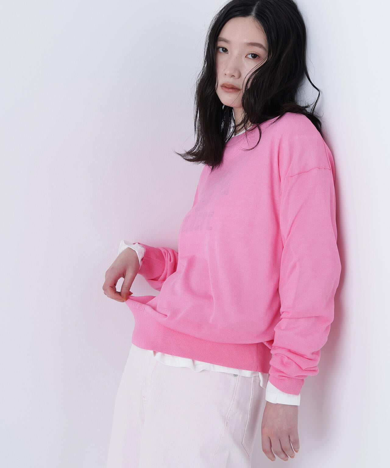 シアーボクシーニット