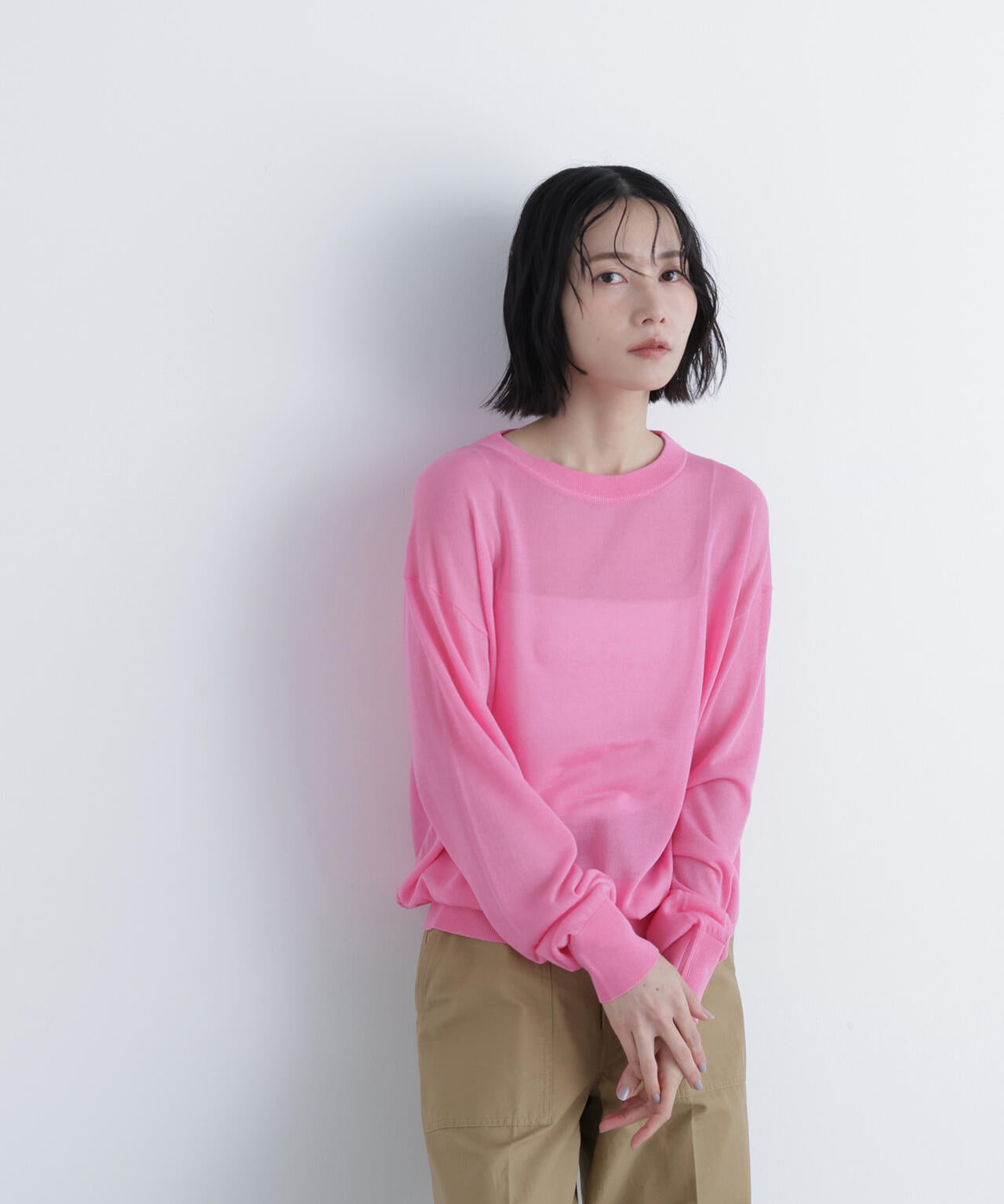 シアーボクシーニット