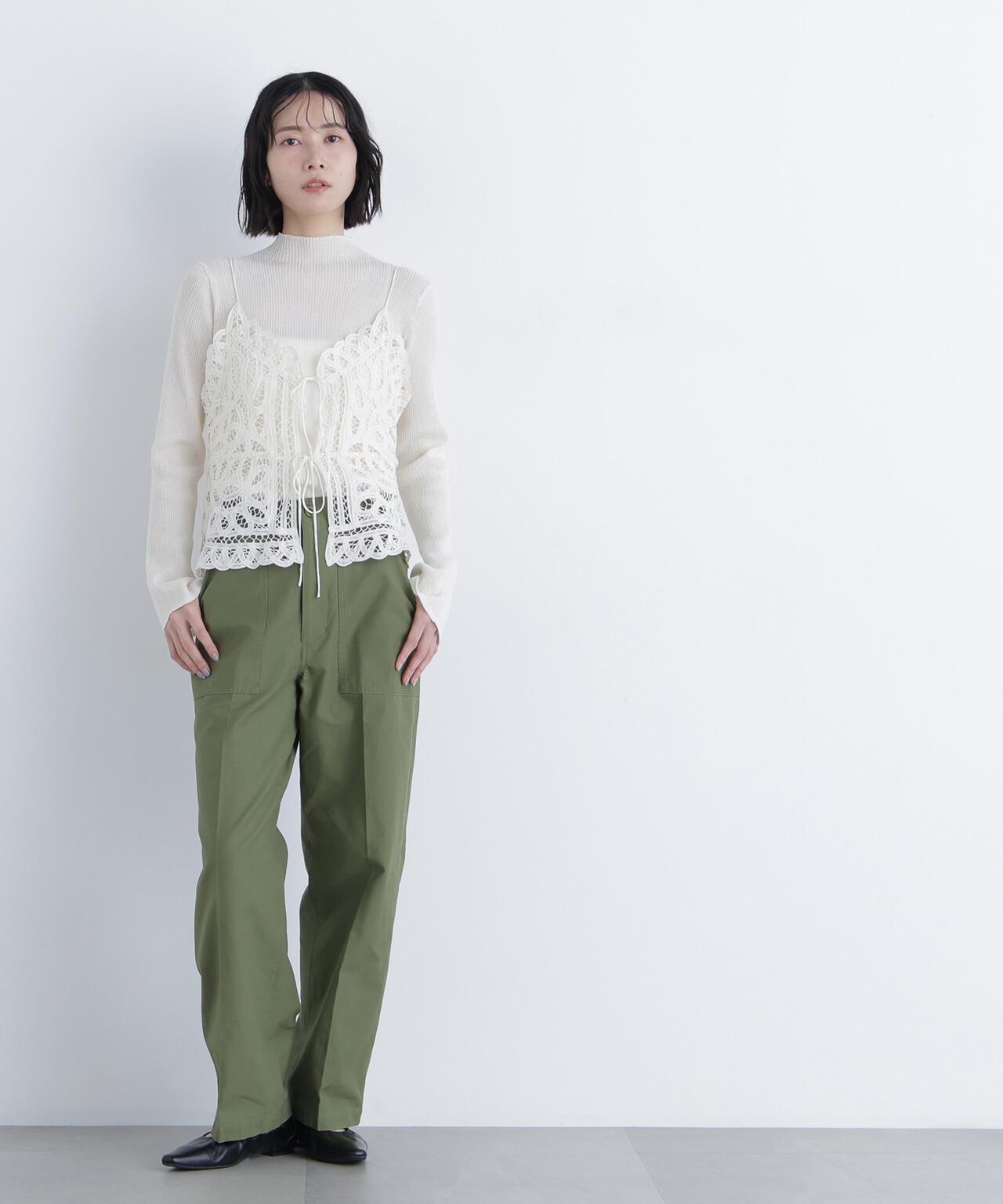 シアーリブニット