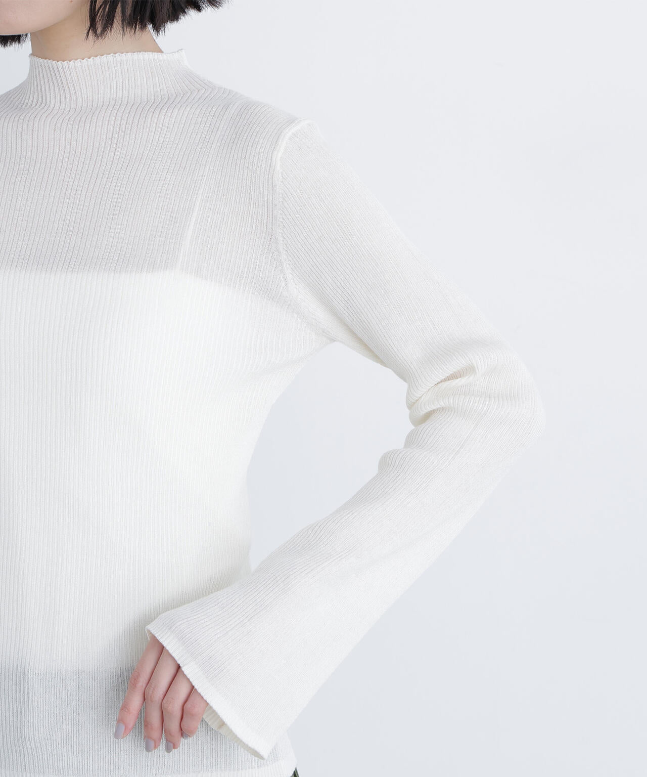 シアーリブニット