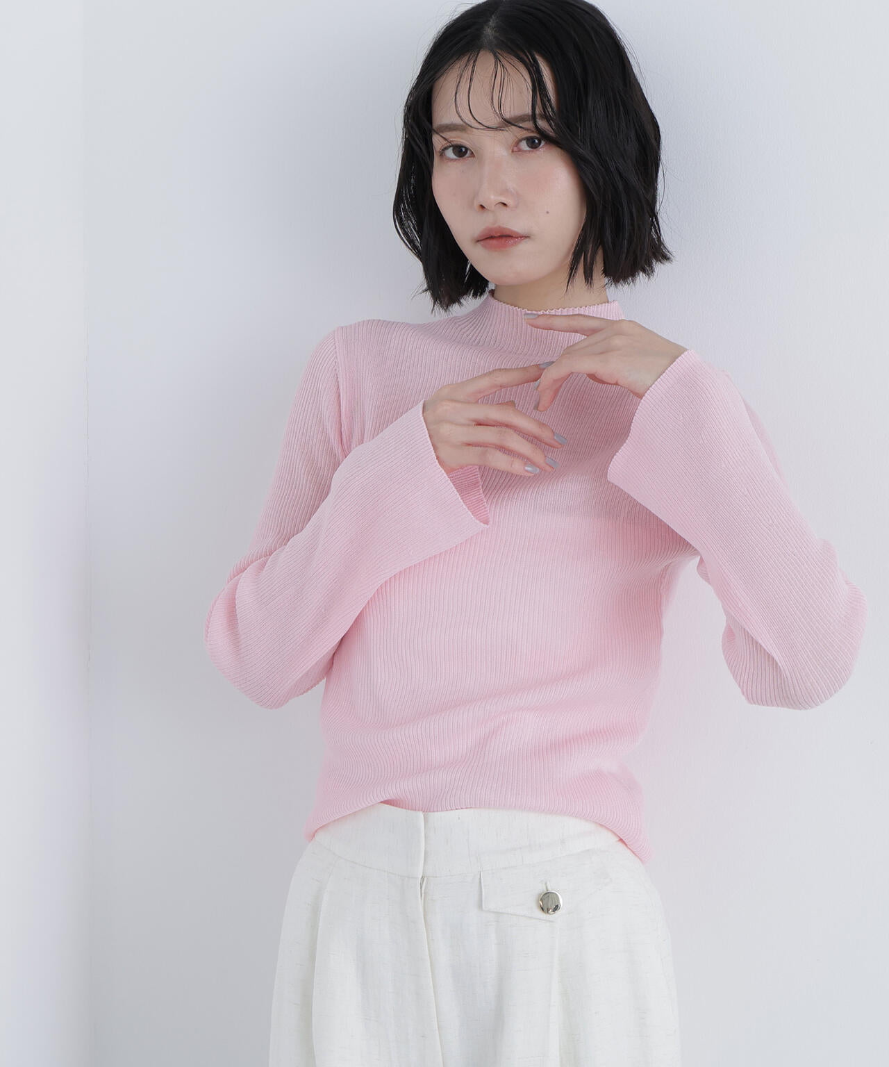 シアーリブニット